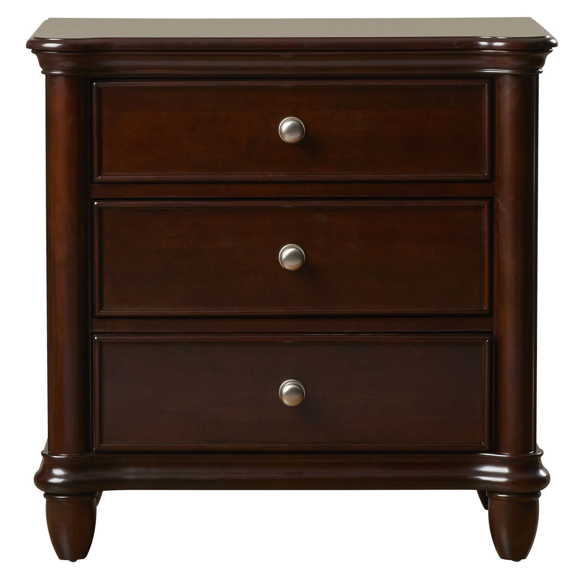 Alcott Hill Bancroft Woods 3 Drawer Nightstand & Reviews Wayfair