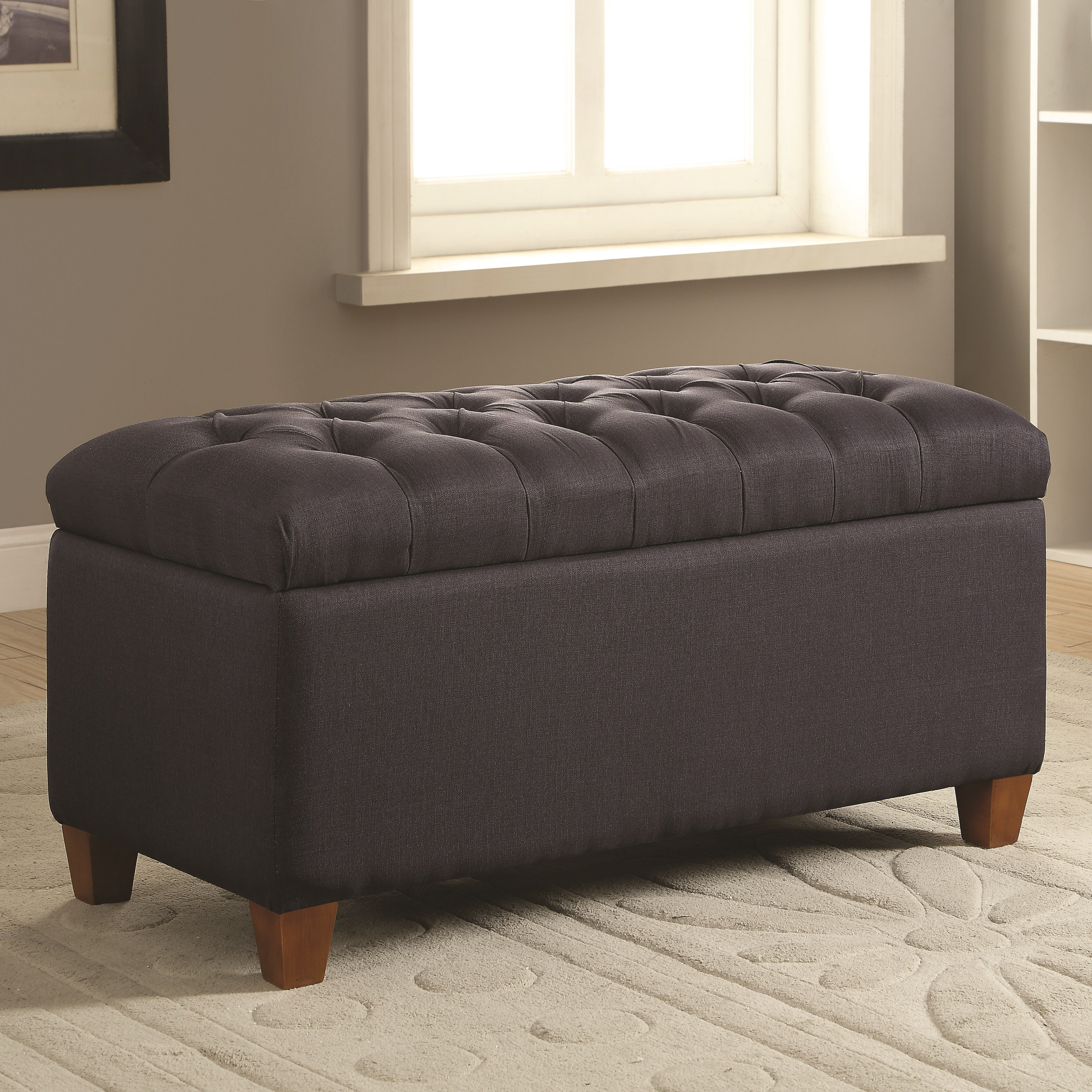 Alcott Hill Henderson Upholstered Storage Bedroom Bench ...