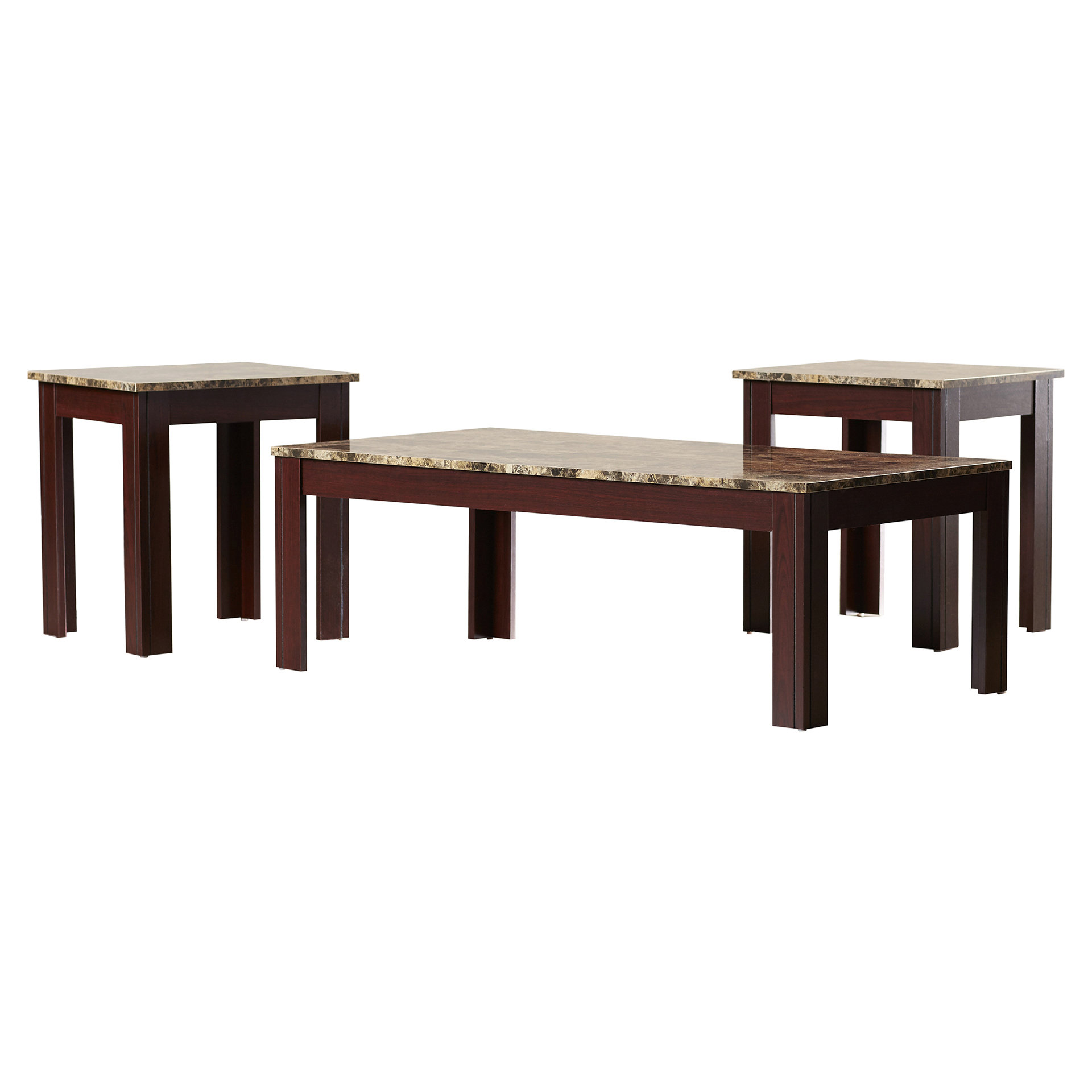 Charlton Home Colmer 3 Piece Coffee Table Set in Brown & Reviews Wayfair