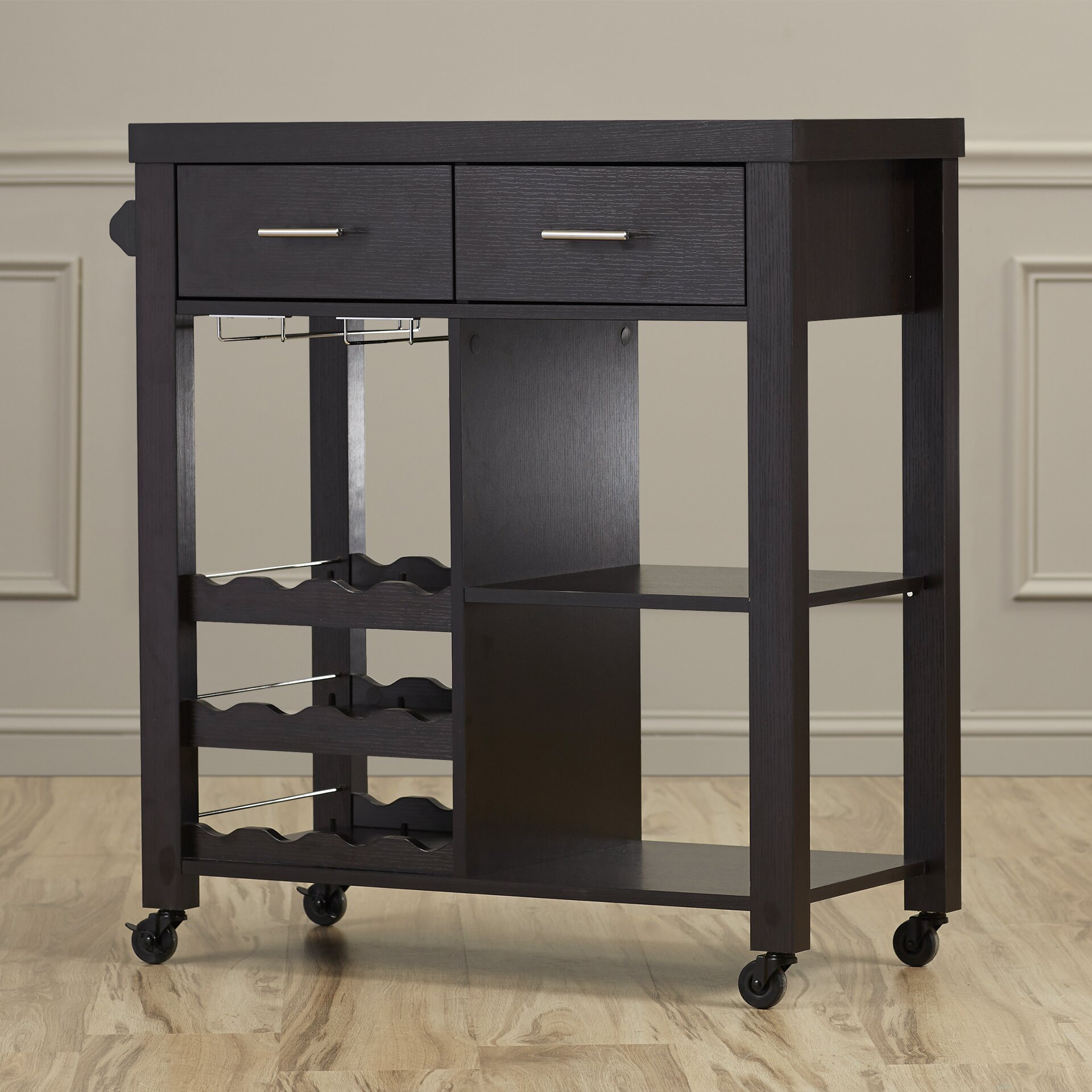 Charlton Home Ashworth Kitchen Bar Cart & Reviews | Wayfair