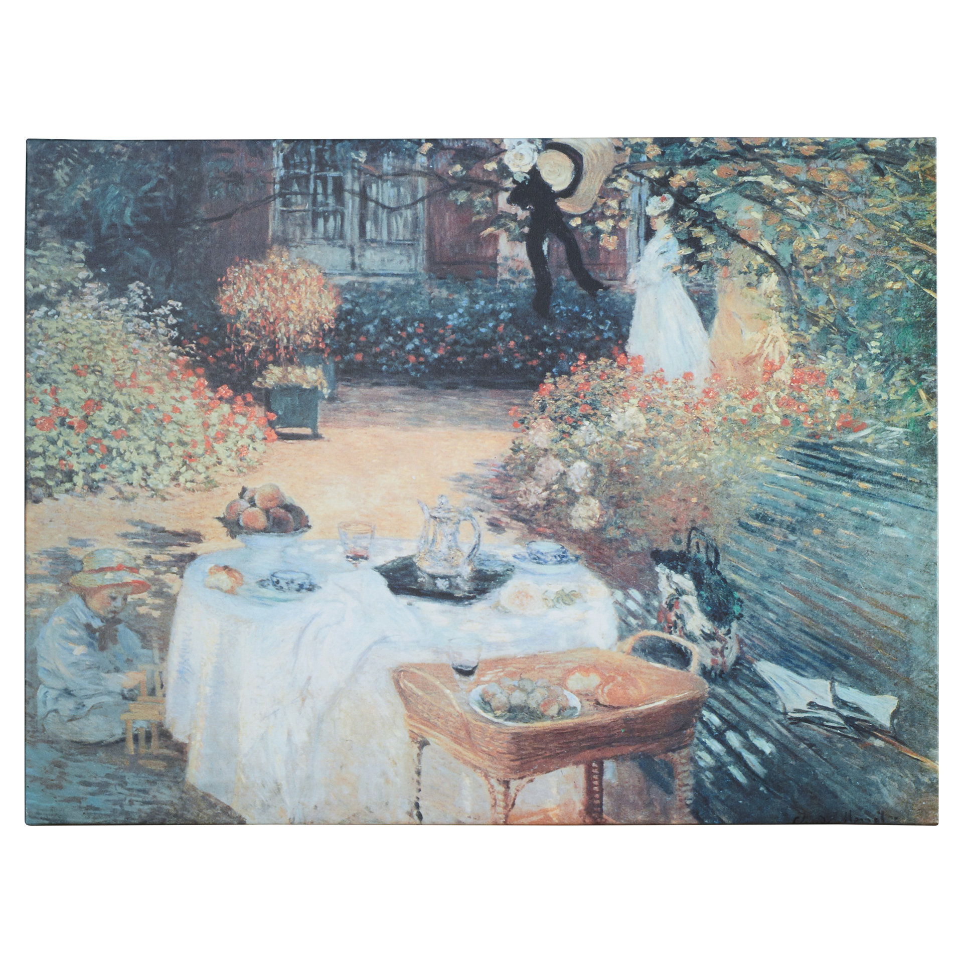 Charlton Home 'Garden Picnic' by Claude Painting Print on Canvas