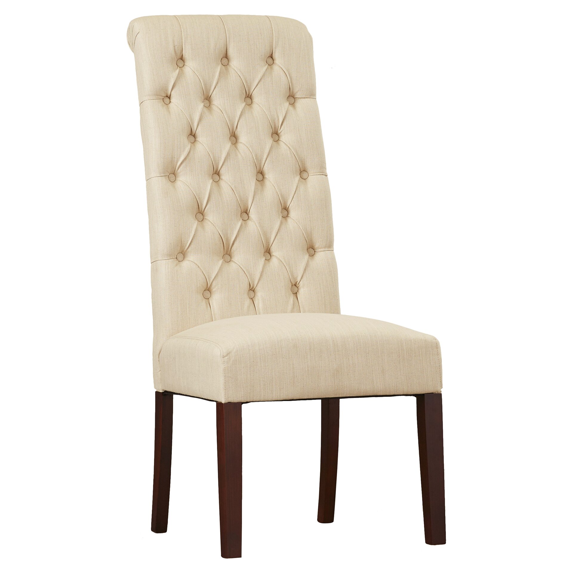 Charlton Home Estbury Tall Tufted Upholstered Dining Chair & Reviews