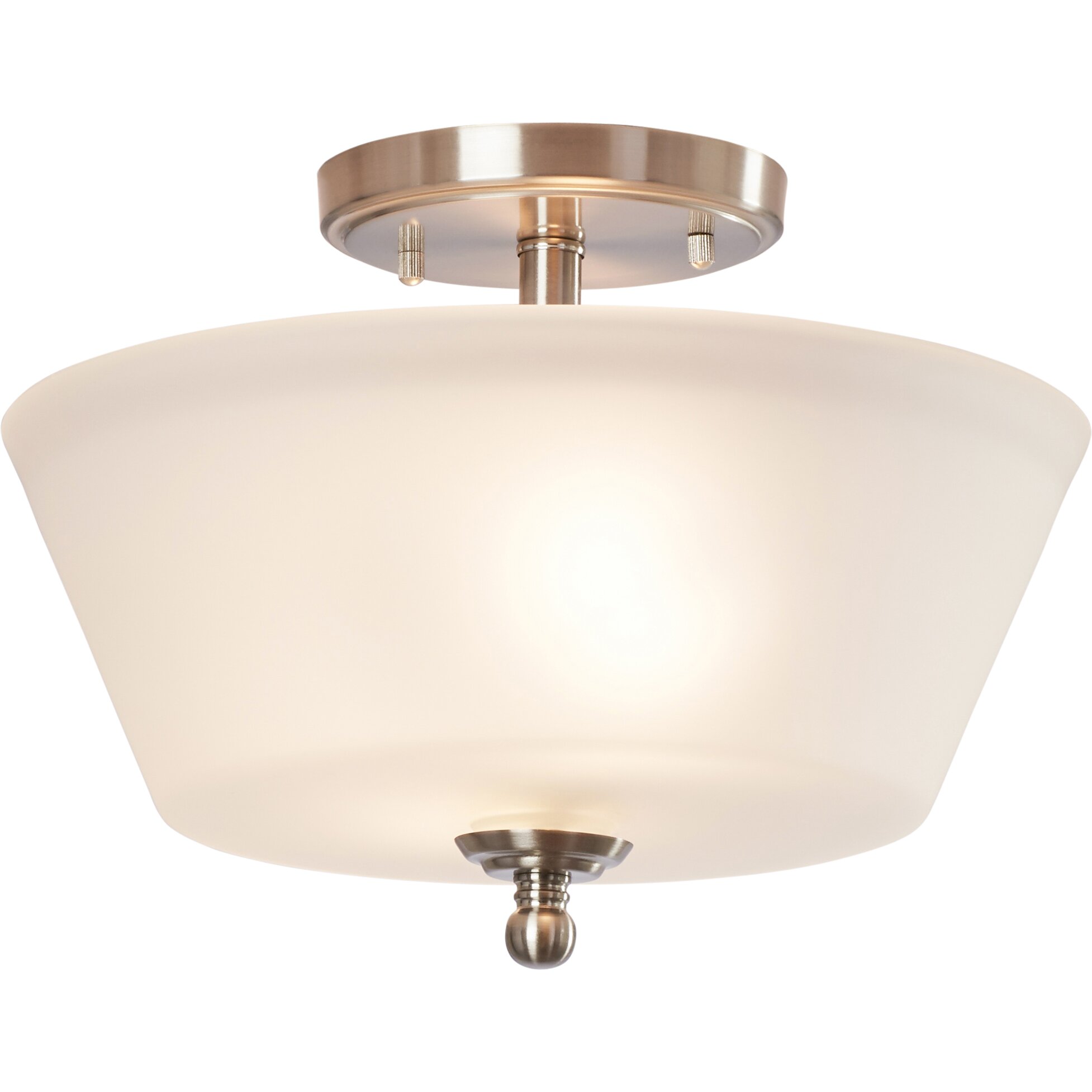 Charlton Home Reynal 2 Light Semi-Flush Mount & Reviews | Wayfair