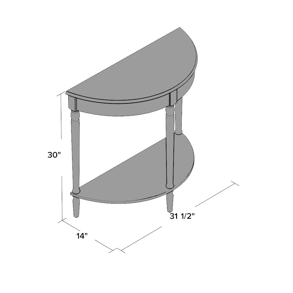 Charlton Home Carlisle Half-Circle Console Table & Reviews | Wayfair