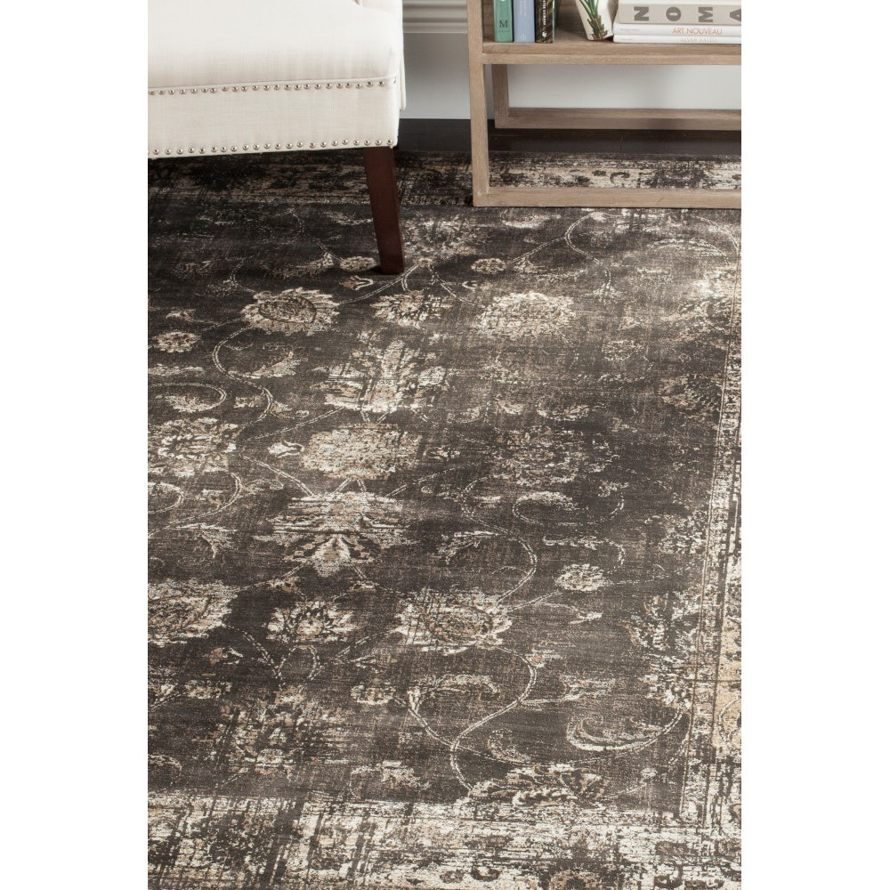 Charlton Home Rindge Soft Anthracite Area Rug & Reviews Wayfair