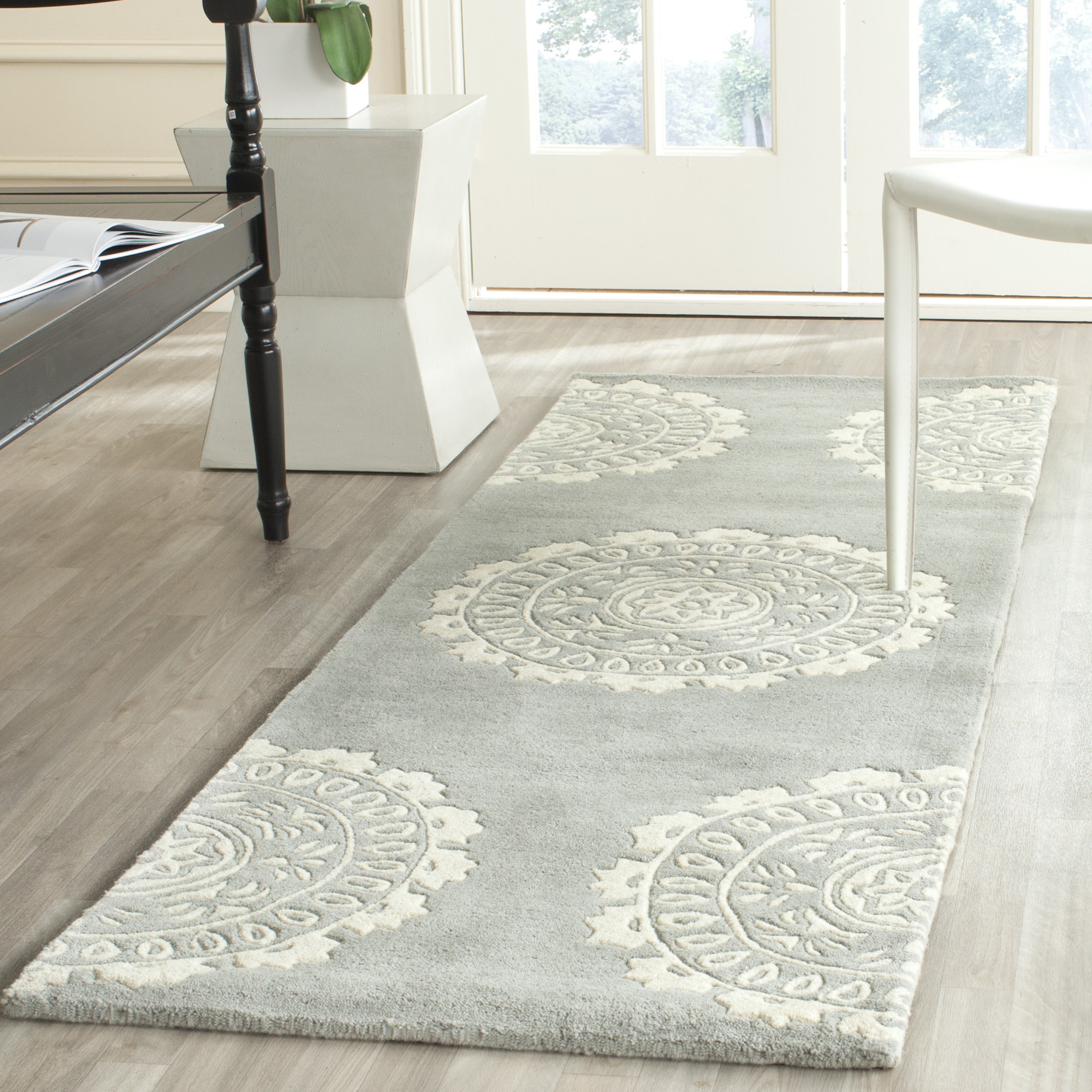 Charlton Home Goldwell Gray Blue Area Rug & Reviews Wayfair