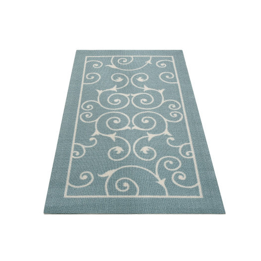 Charlton Home Wright Light Blue Indoor/Outdoor Area Rug & Reviews Wayfair