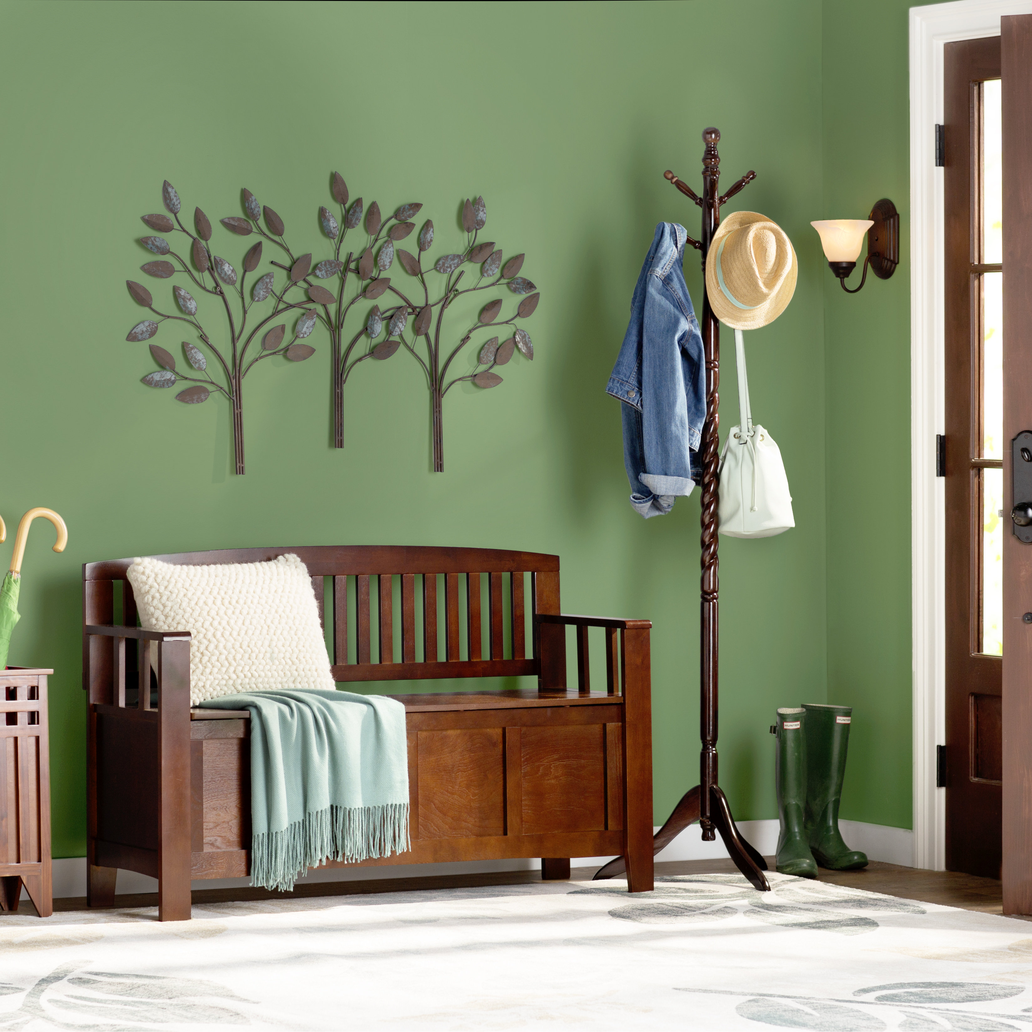 Charlton Home Bush Creek Solid Wood Storage Entryway Bench & Reviews