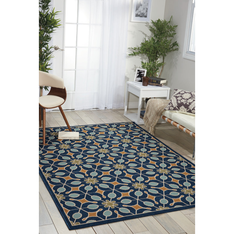 Charlton Home Lewis Navy Indoor/Outdoor Area Rug & Reviews Wayfair