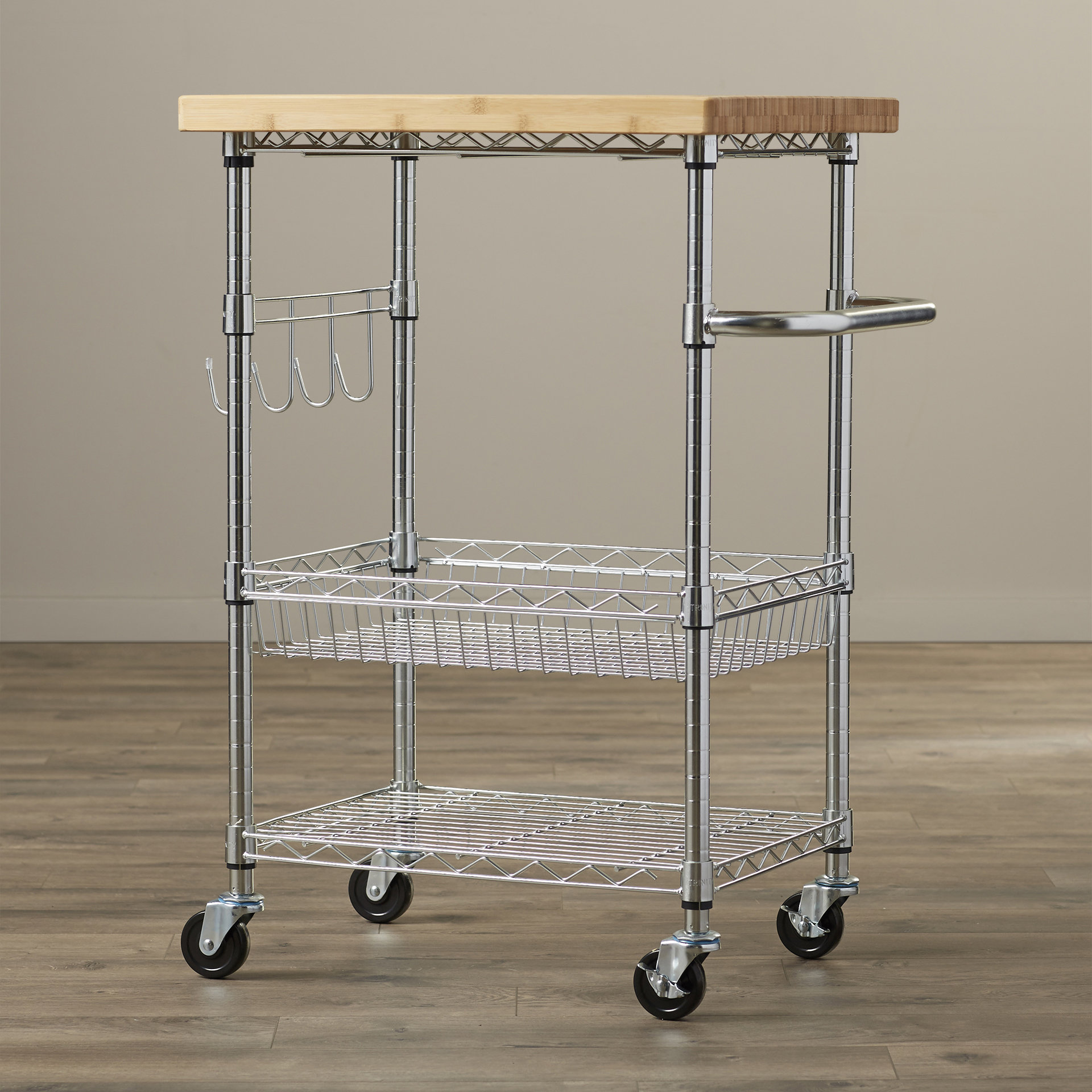 Trinity EcoStorage Kitchen Cart with Wood Top & Reviews Wayfair