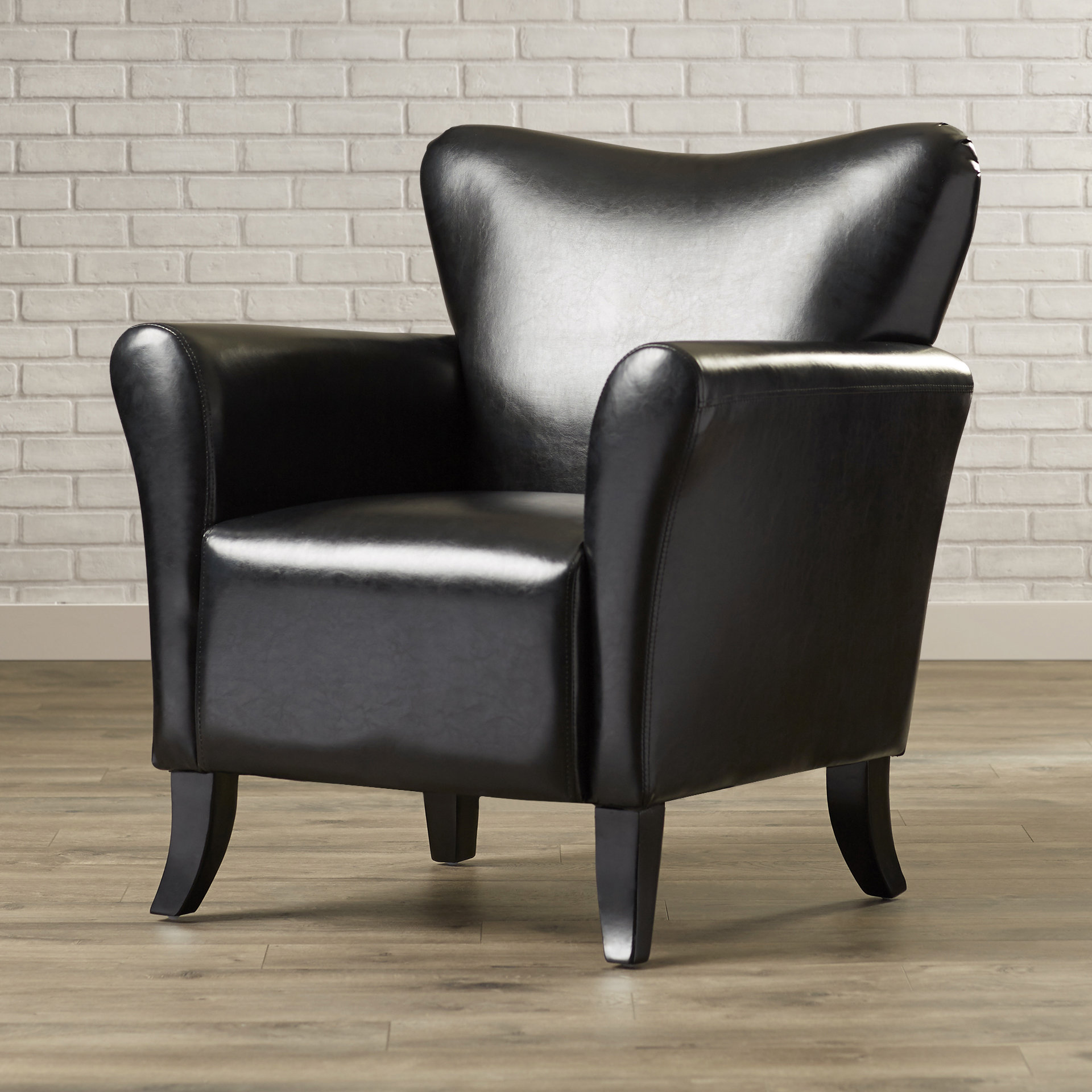 Varick Gallery Armonk Faux Leather Arm Chair & Reviews | Wayfair