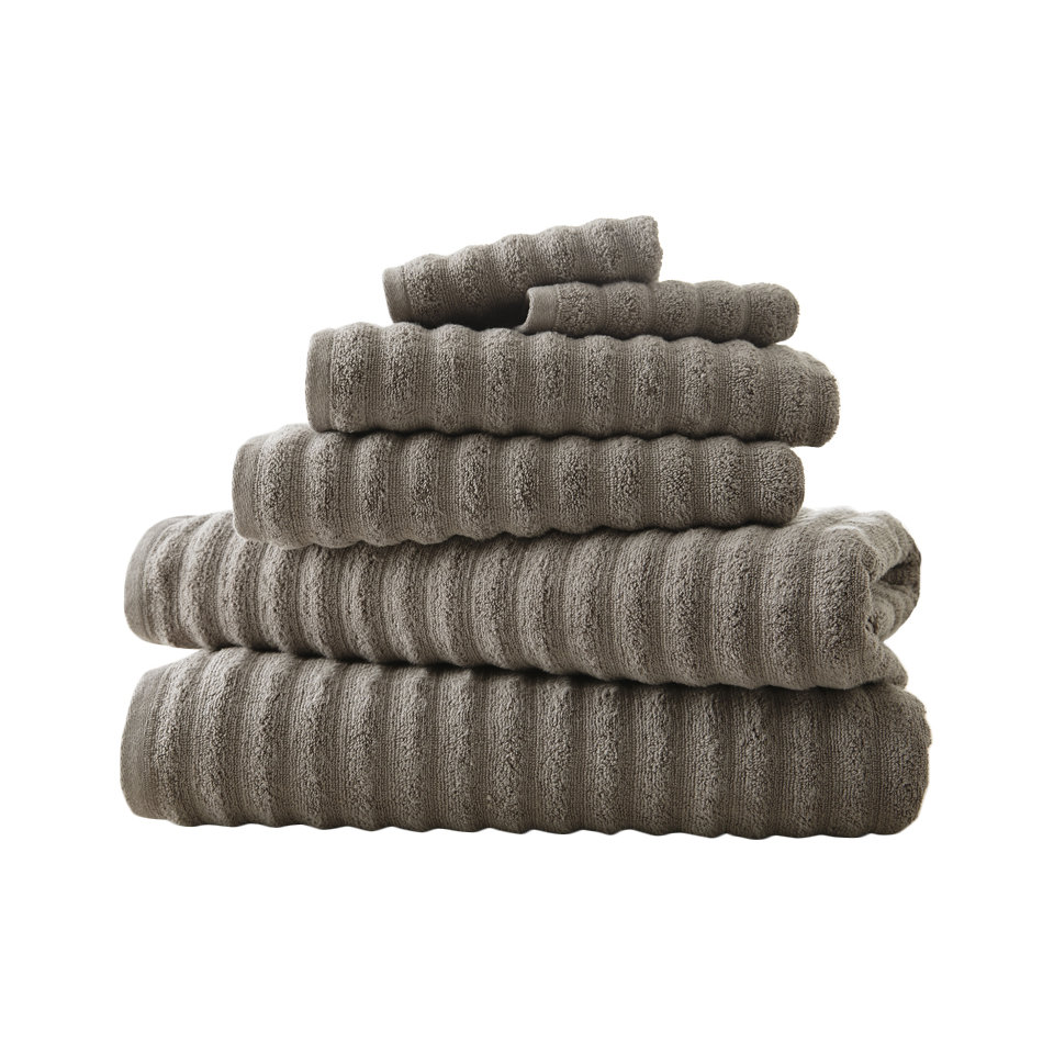Brayden Studio Luxury Quick Dry Cotton 6 Piece Stripe Cotton Towel Set