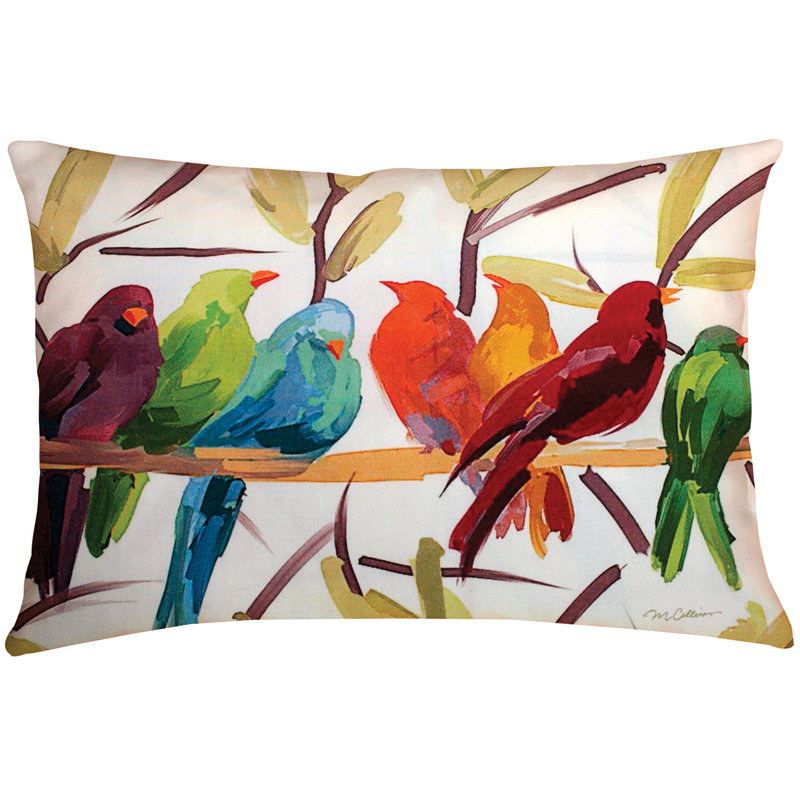 Brayden Studio Osborne Birds Indoor/Outdoor Throw Pillow & Reviews