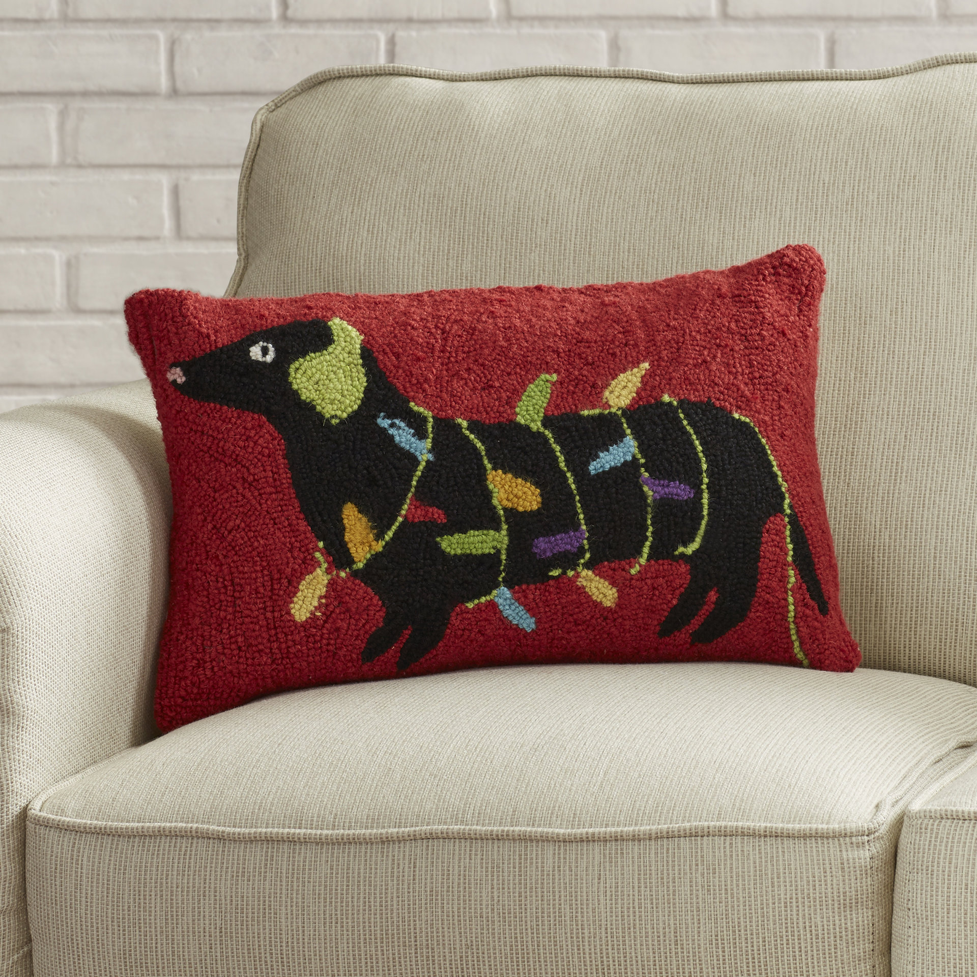 Brayden Studio Buscher Hook Wool Throw Lumbar Pillow & Reviews Wayfair