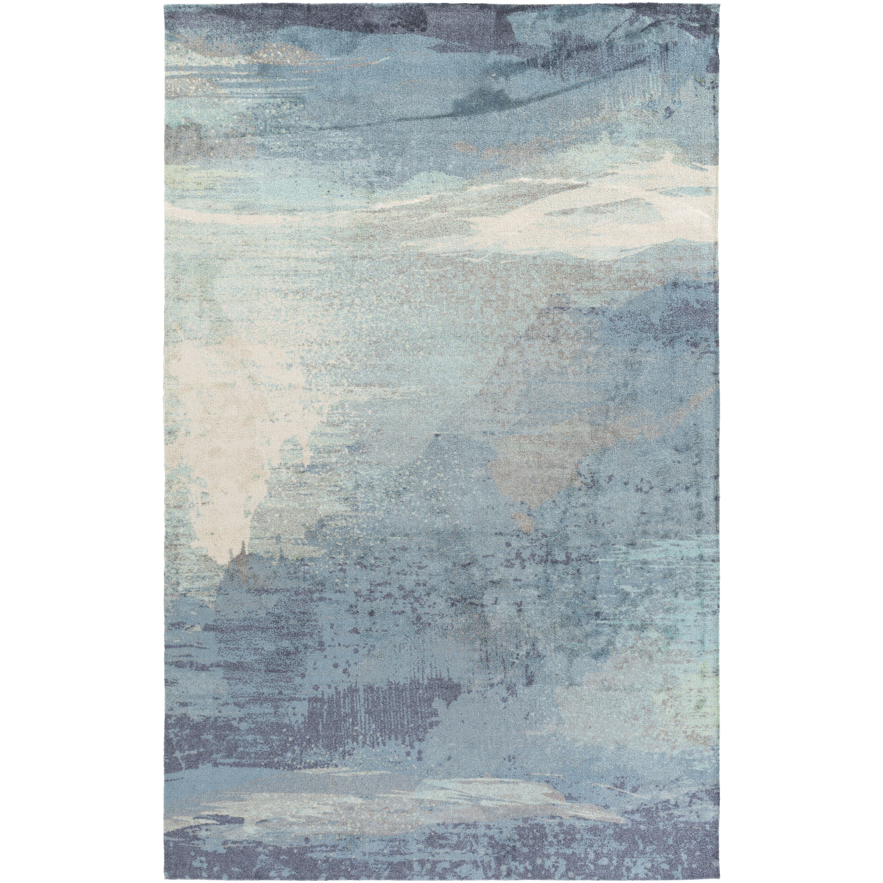 Brayden Studio Greenlee SlateSky Blue Area Rug & Reviews | Wayfair