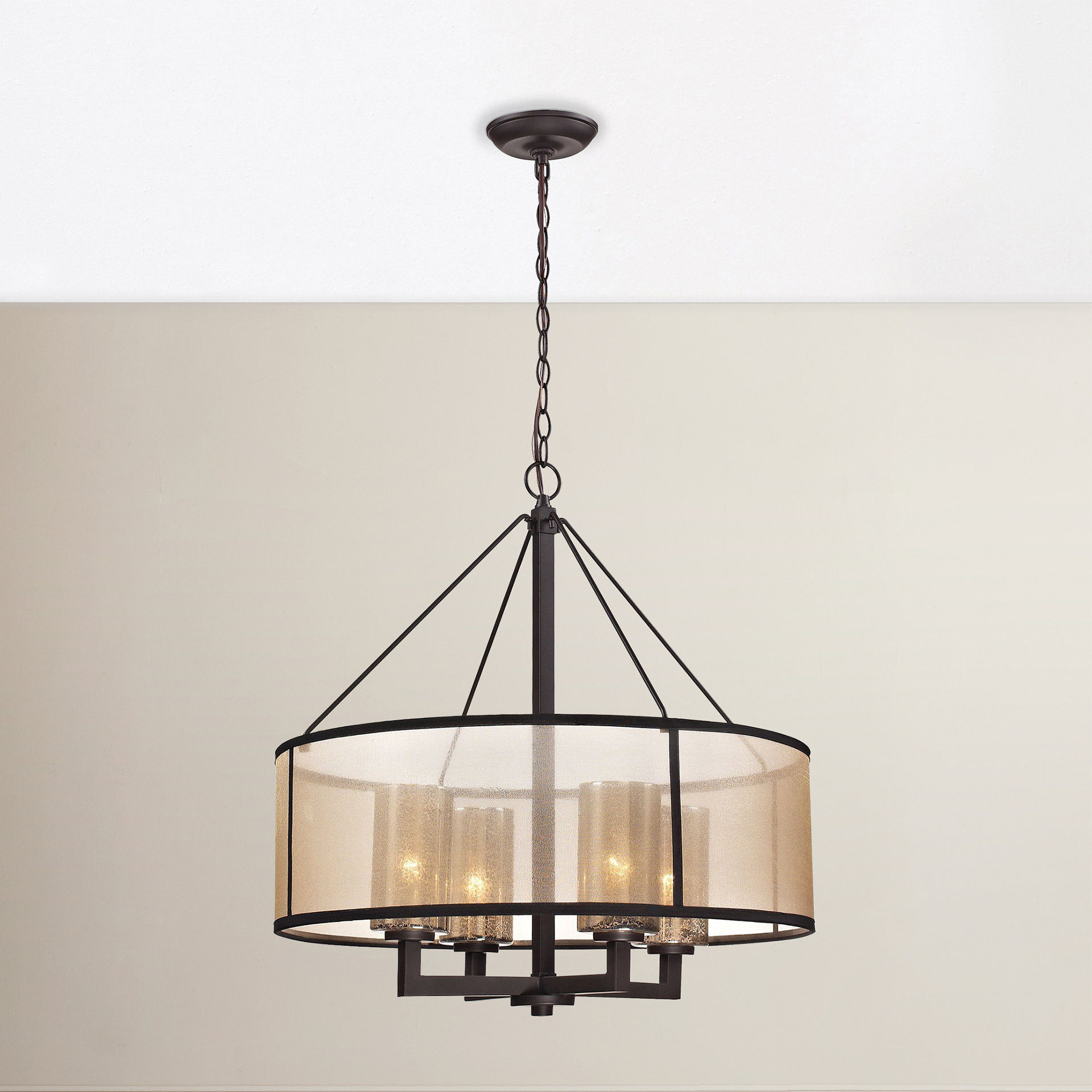 Brayden Studio Dailey 4 Light Drum Chandelier & Reviews | Wayfair