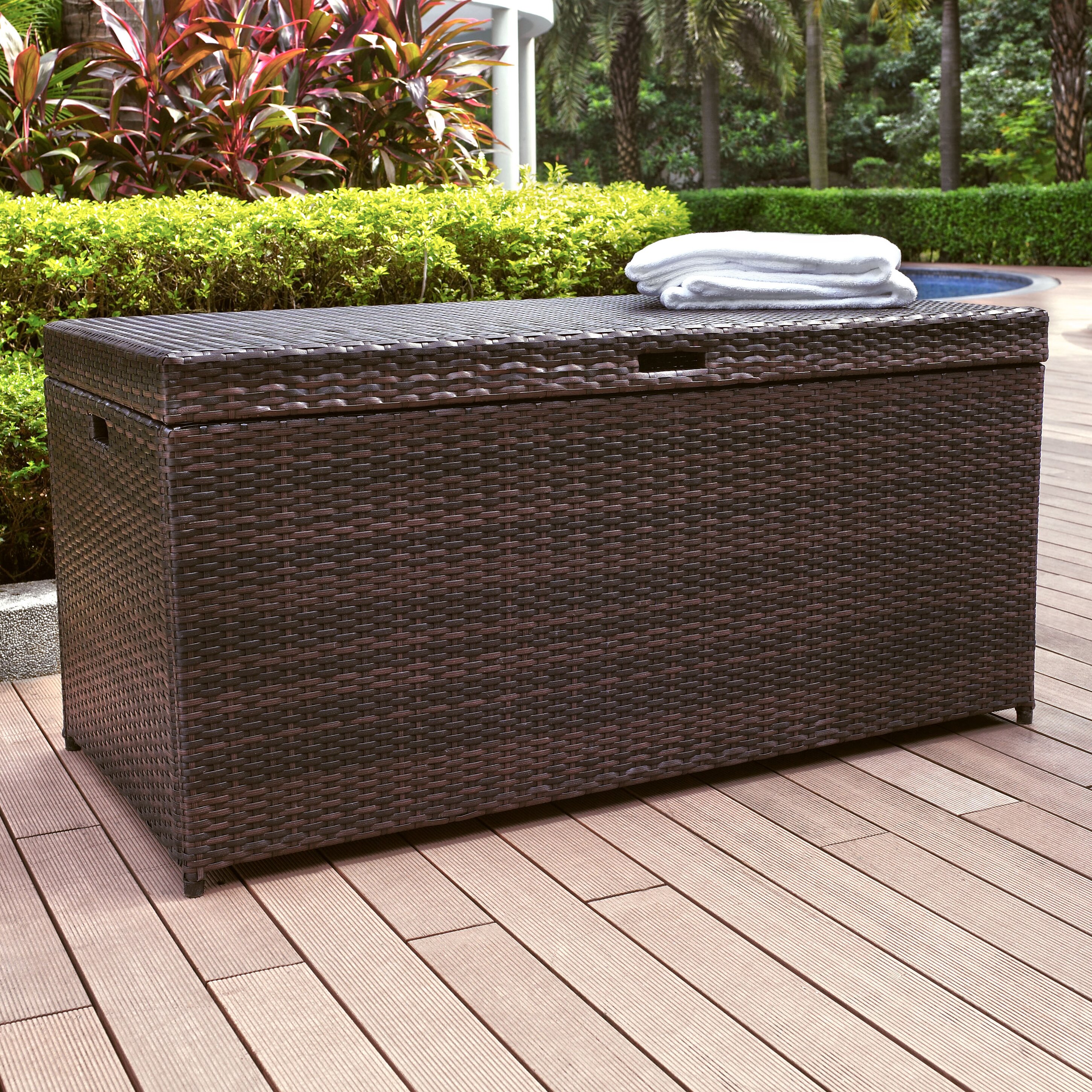 Brayden Studio Crosson Wicker/Rattan Deck Box & Reviews Wayfair