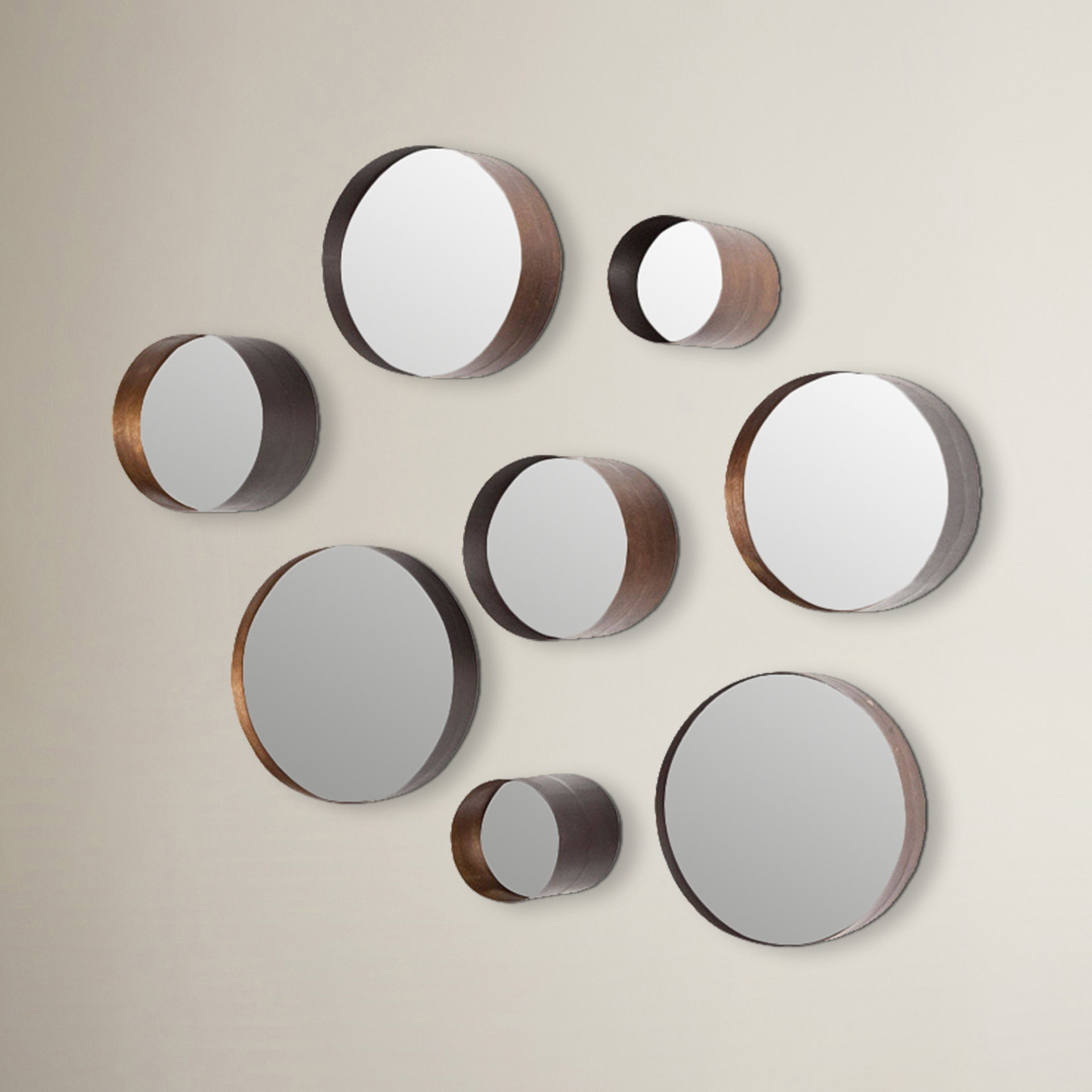 Brayden Studio Lonergan 8Piece Arlington Wall Mirror Set & Reviews