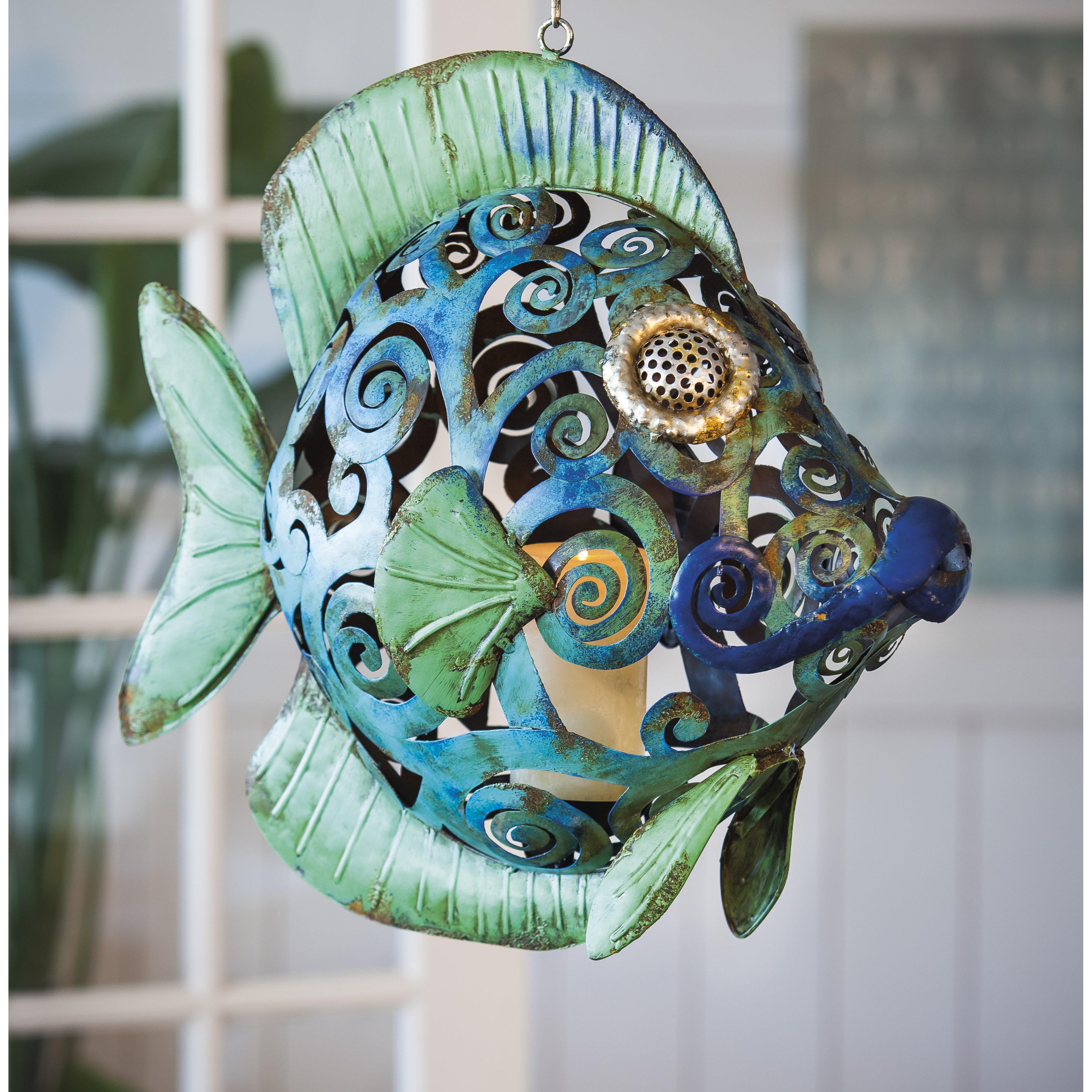 Brayden Studio Decorative Metal Fish Figurine Wayfair