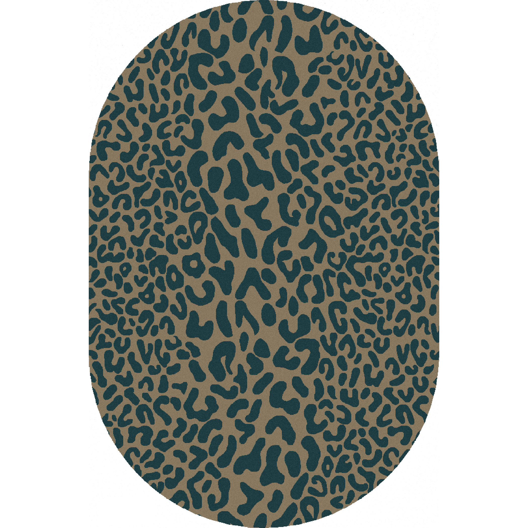 Wade Logan Macias Teal Animal Print Area Rug & Reviews Wayfair
