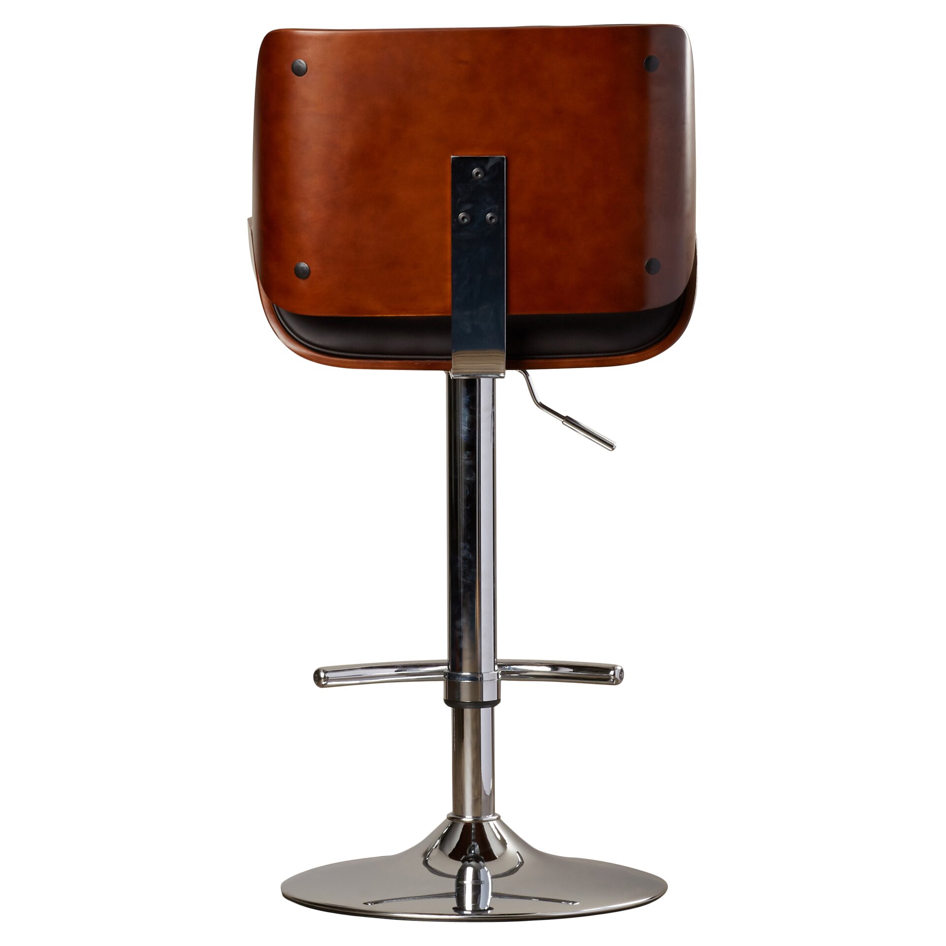 Wade Logan Connor Adjustable Height Swivel Bar Stool 