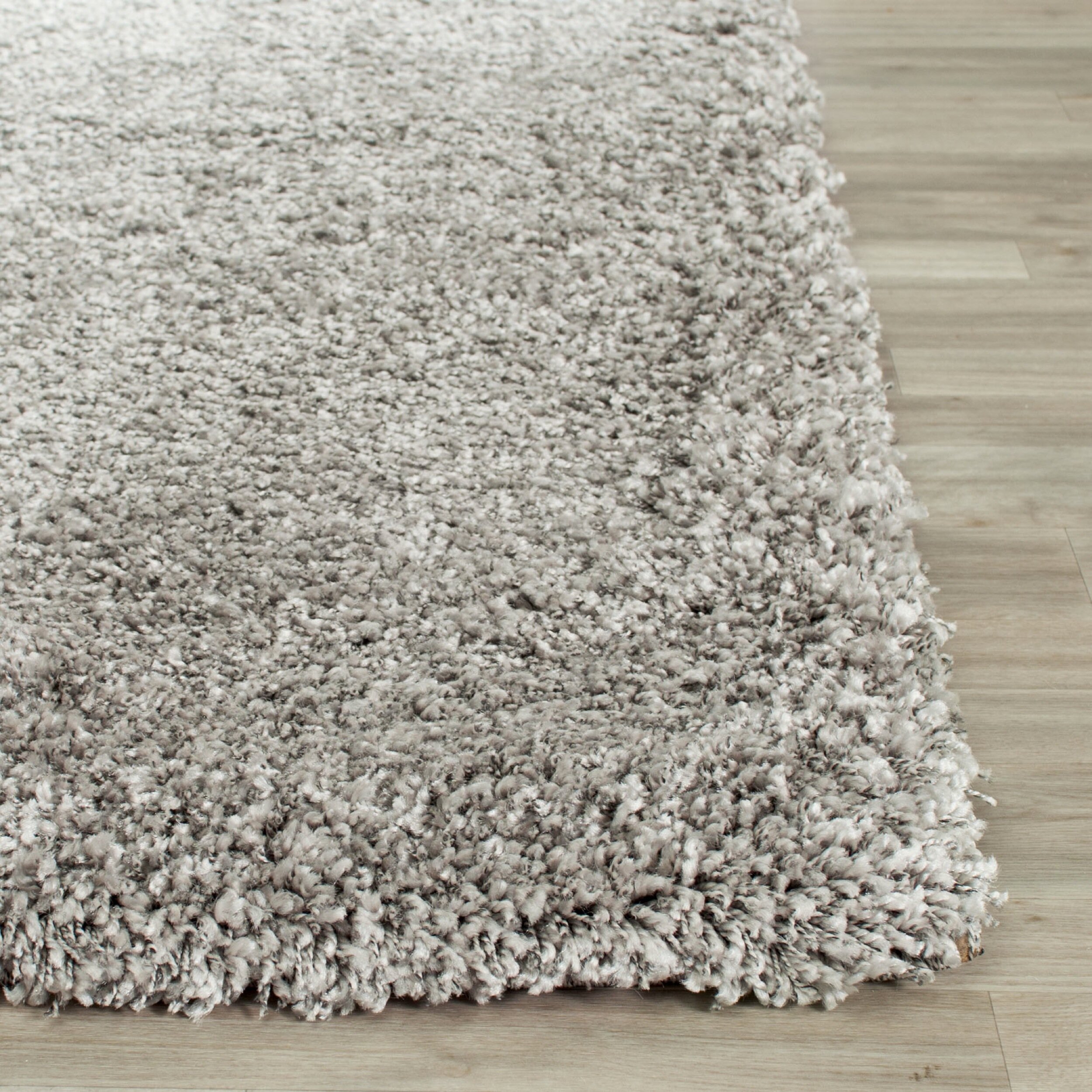 Wade Logan Jonathan Silver Shag Area Rug & Reviews | Wayfair