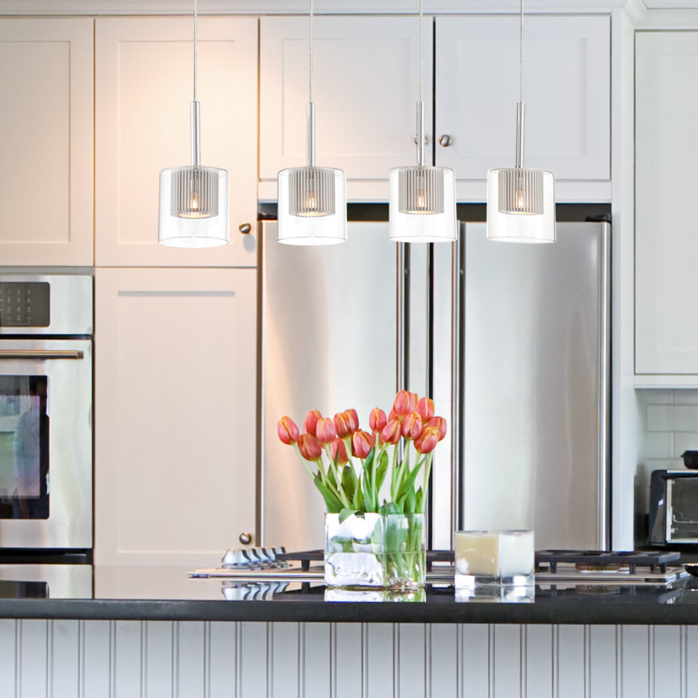 Wade Logan Hamdan 4 Light Kitchen Island Pendant & Reviews Wayfair