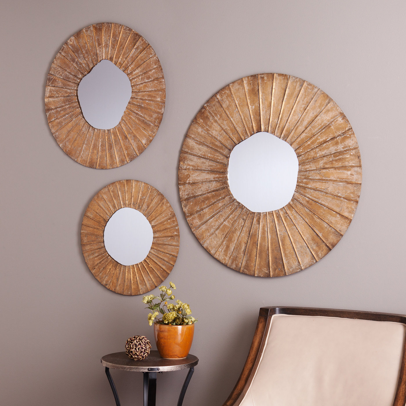 Langley Street Sylvia 3 Piece Wall Mirror Set & Reviews Wayfair
