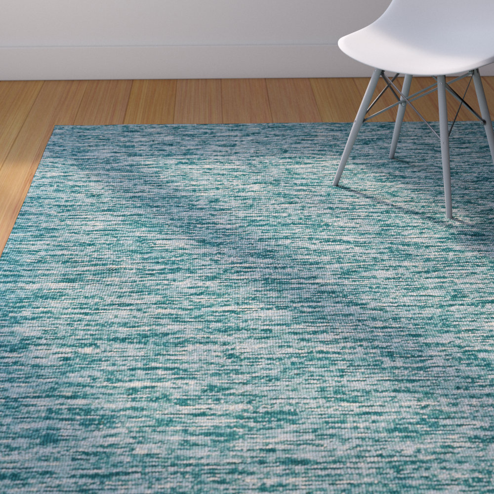 Langley Street Estio Hand Tufted Teal Area Rug & Reviews Wayfair