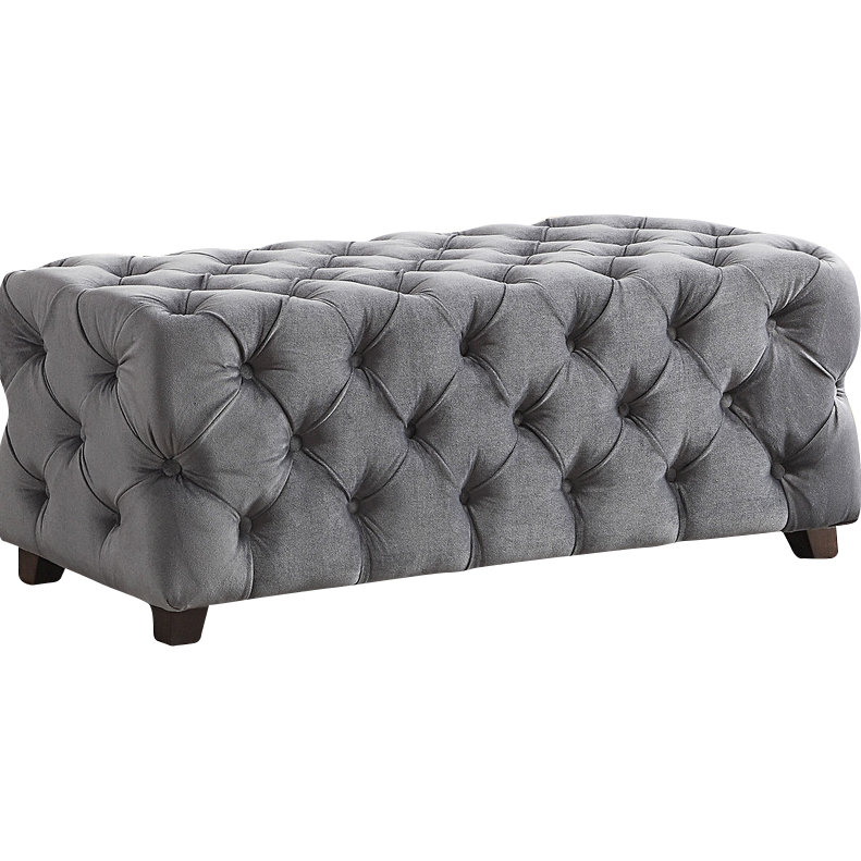 !nspire Button Tufted Velvet Ottoman & Reviews | Wayfair