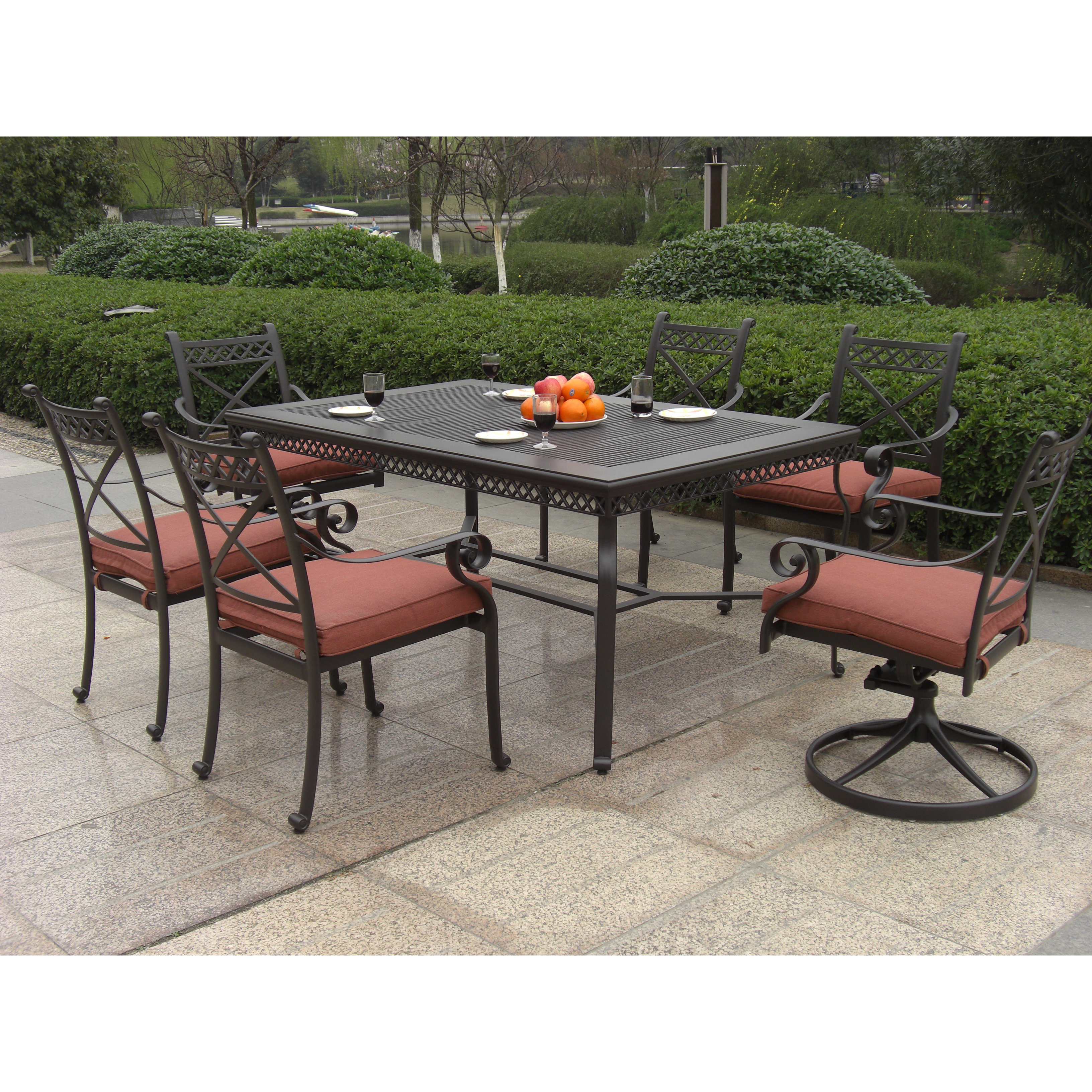 California Outdoor Designs Bar Harbor 7 Piece Dining Set & Reviews Wayfair