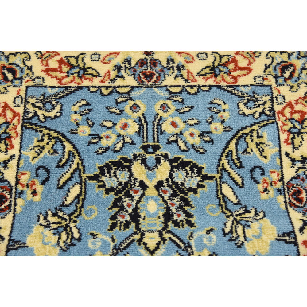 Unique Loom Kashan Light Blue Area Rug & Reviews Wayfair