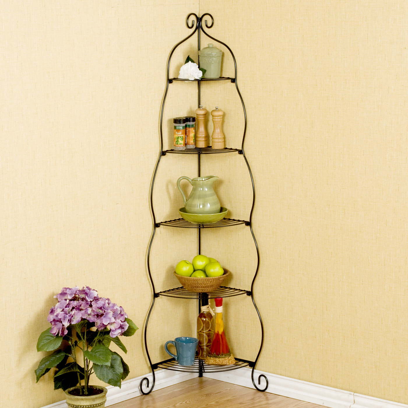 Lark Manor Melisse Corner Baker's Rack & Reviews Wayfair