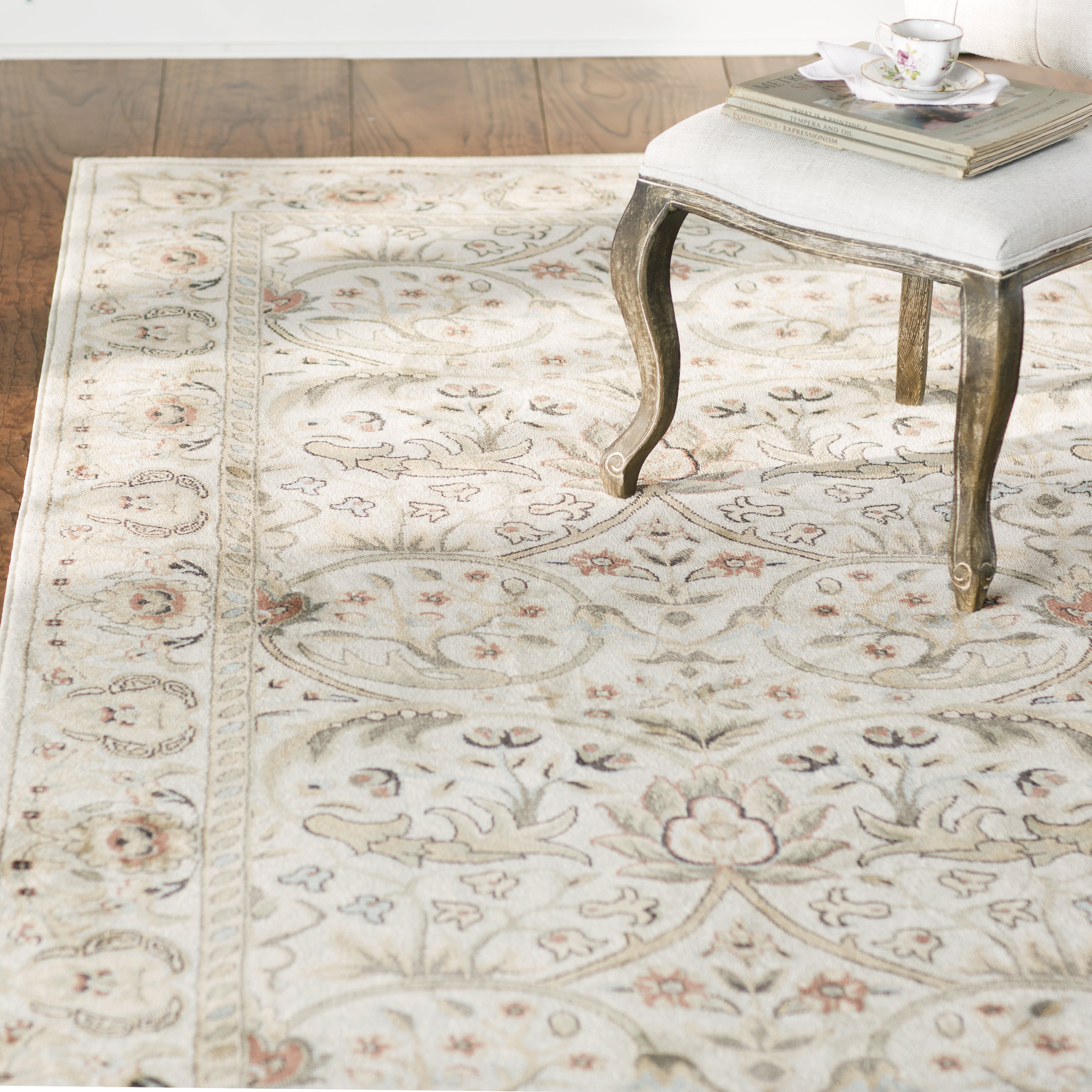 Lark Manor Lyon Ivory Area Rug & Reviews Wayfair