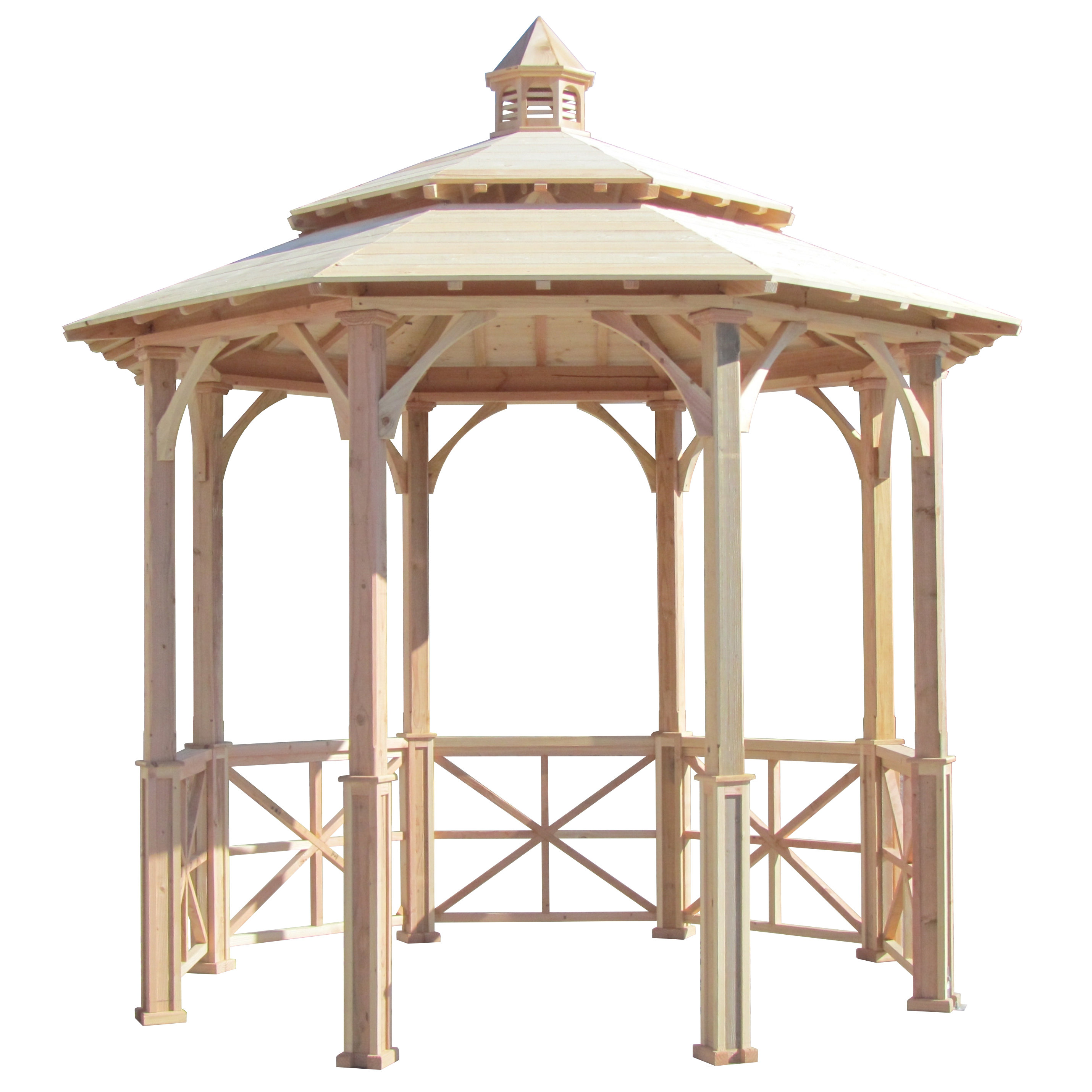 SamsGazebos 10 Ft. W x 10 Ft. D Wood Permanent Gazebo Wayfair.ca