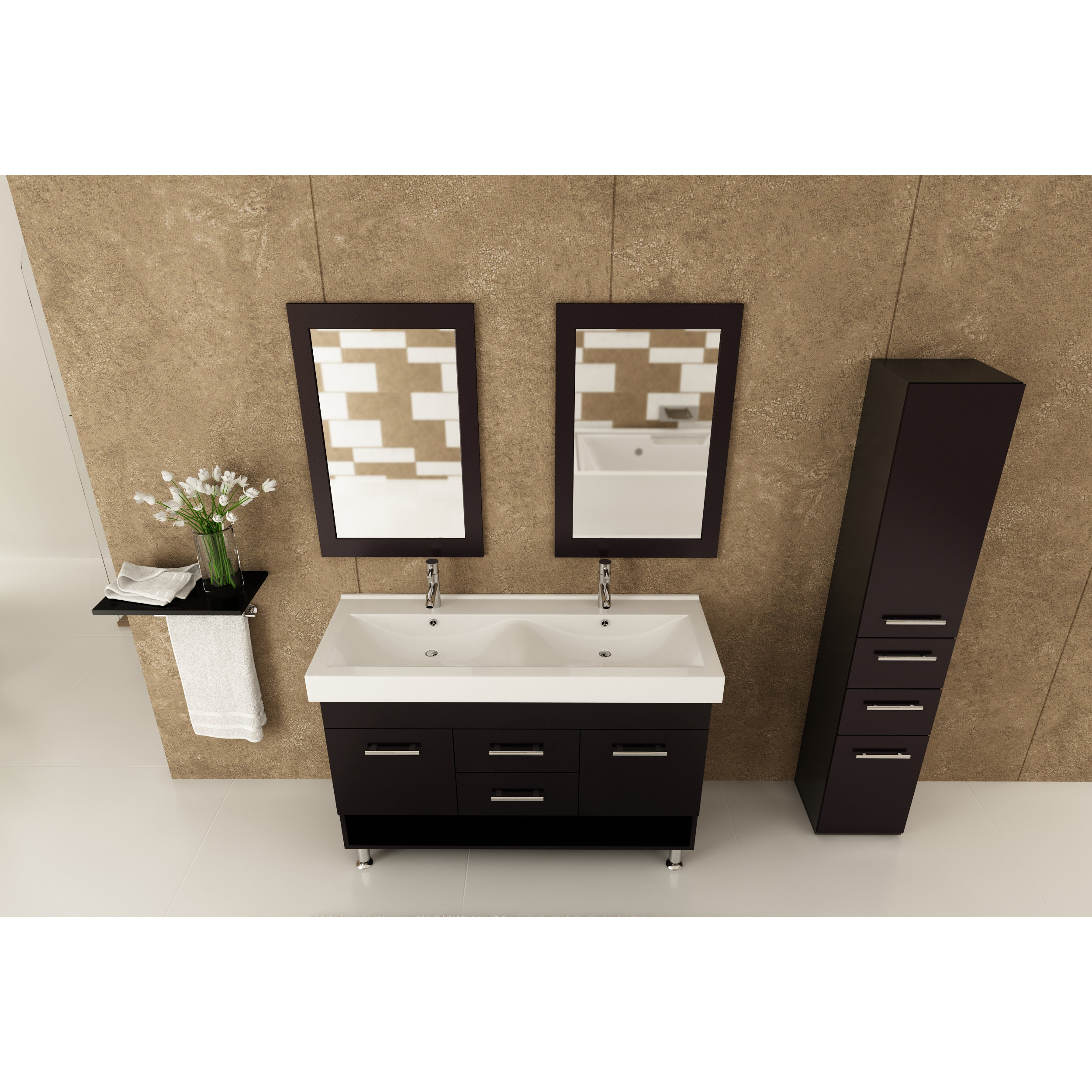 JWH Living Rigel 48" Double Bathroom Vanity Set & Reviews Wayfair