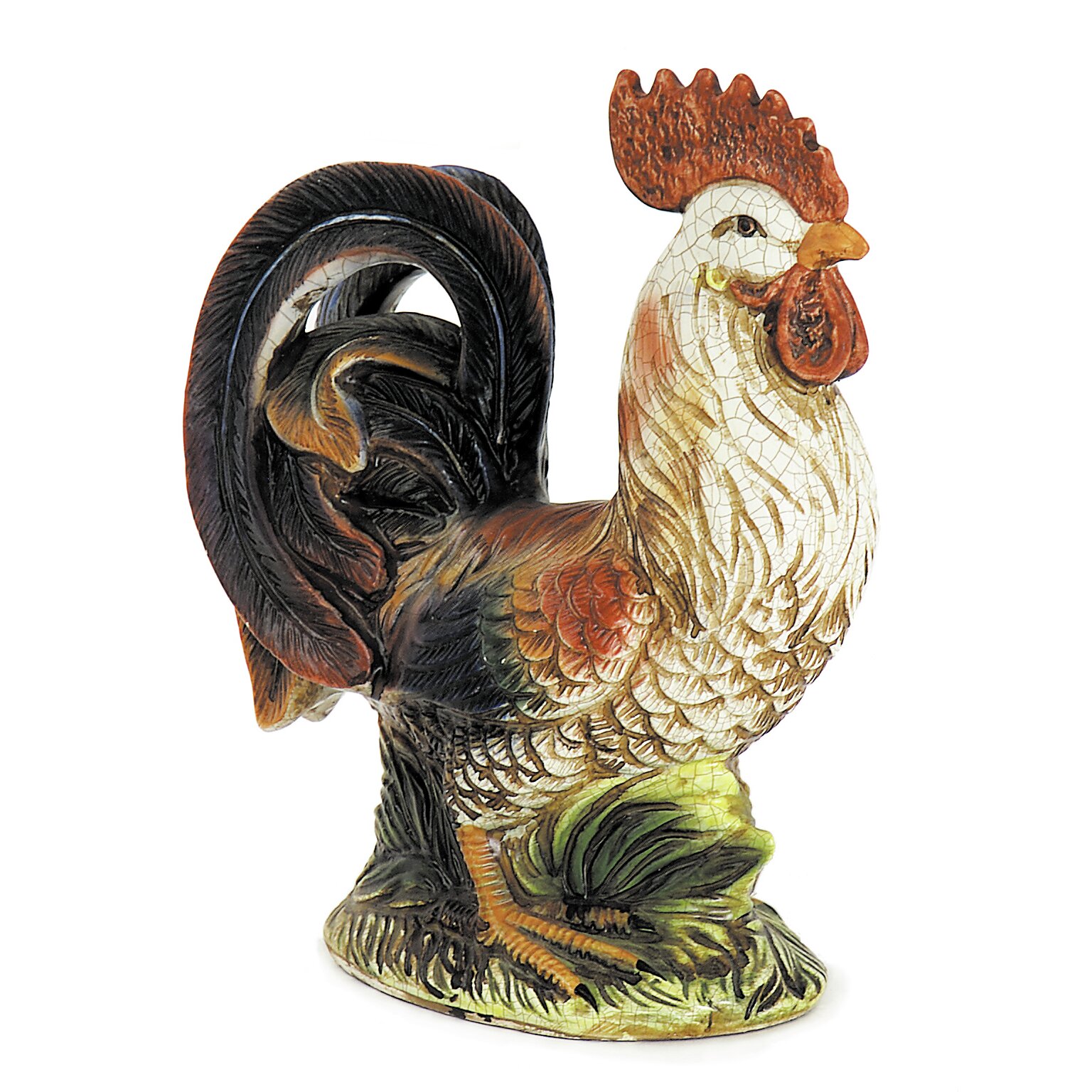 August Grove Lava Hot Springs Rooster Figurine Wayfair