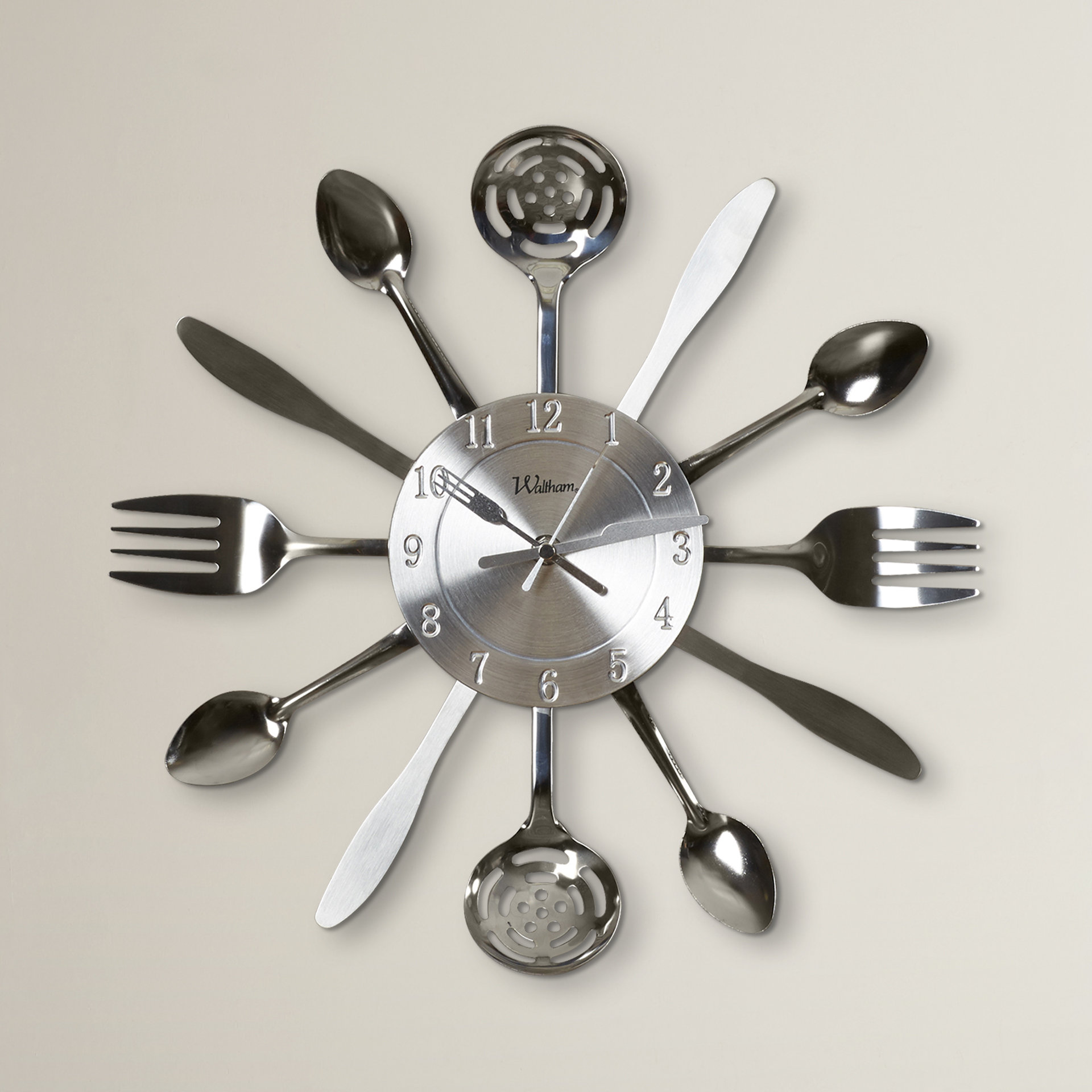 August Grove Elgin 15" Quartz Wall Clock with Utensil Shaped Hands