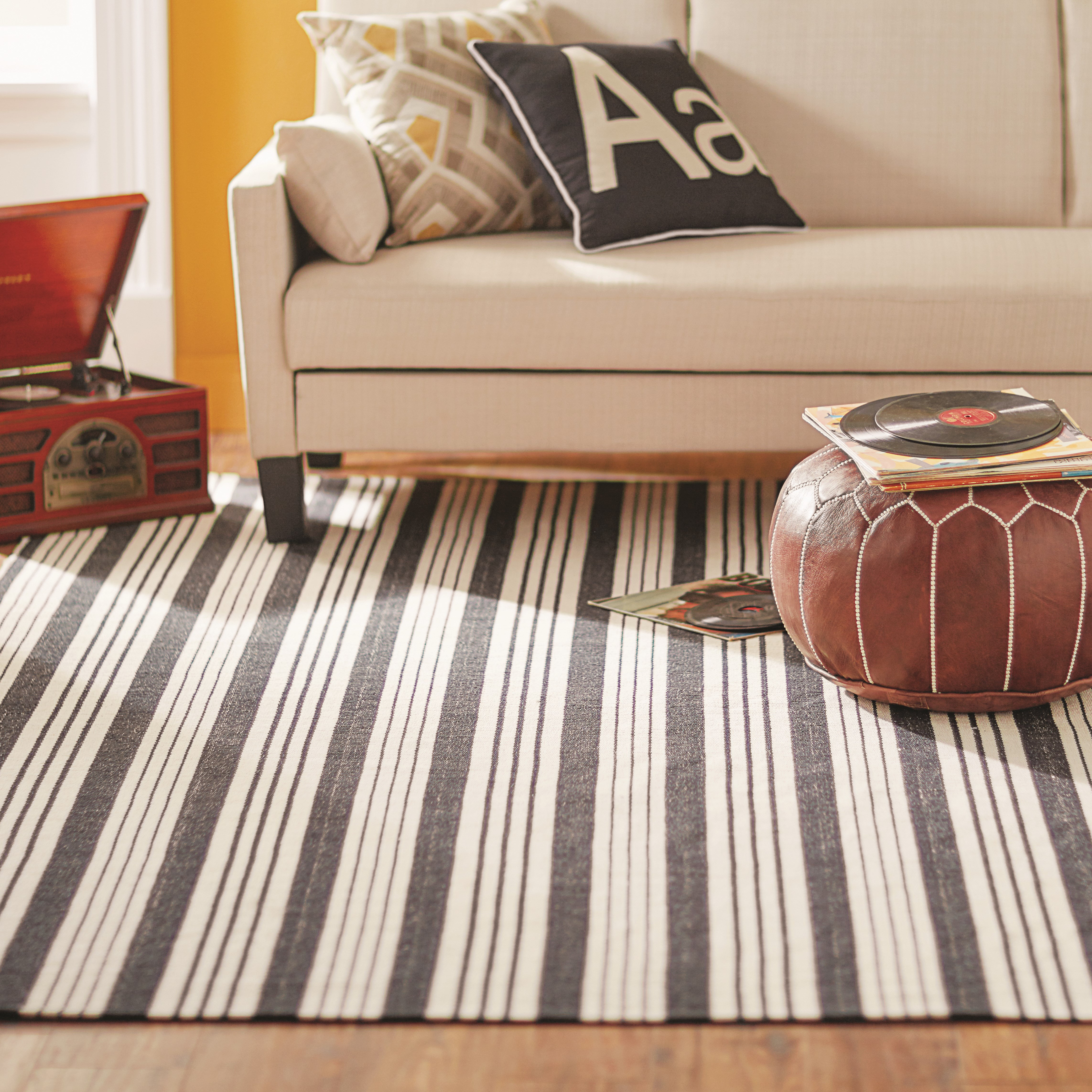 August Grove Ollie Hand Woven Black Area Rug & Reviews Wayfair