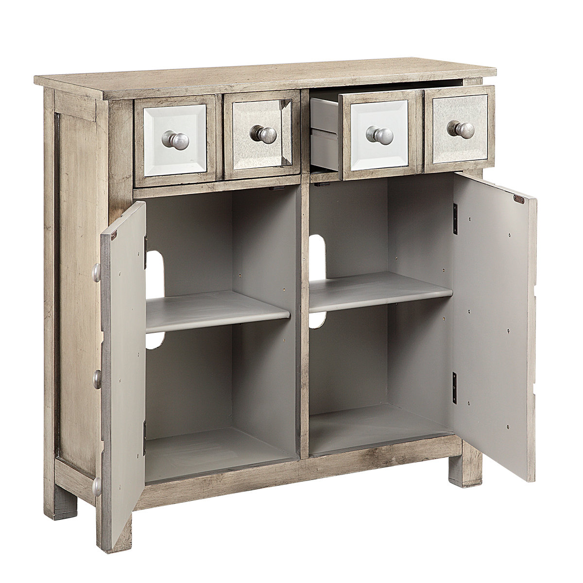 August Grove Bulah 2 Door, 2 Drawer Accent & Reviews Wayfair