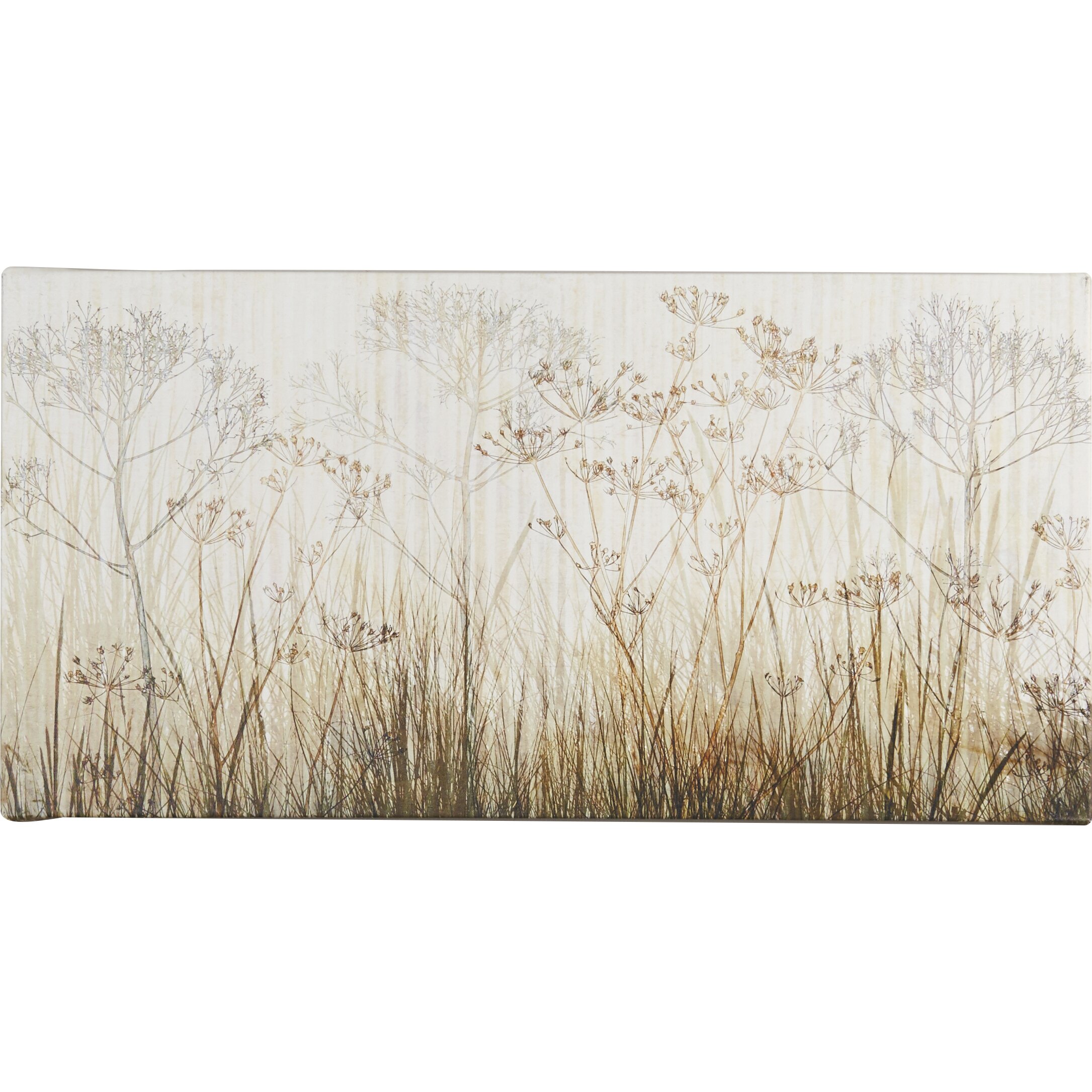 August Grove Wildflowers Ivory Painting Print on Canvas & Reviews | Wayfair