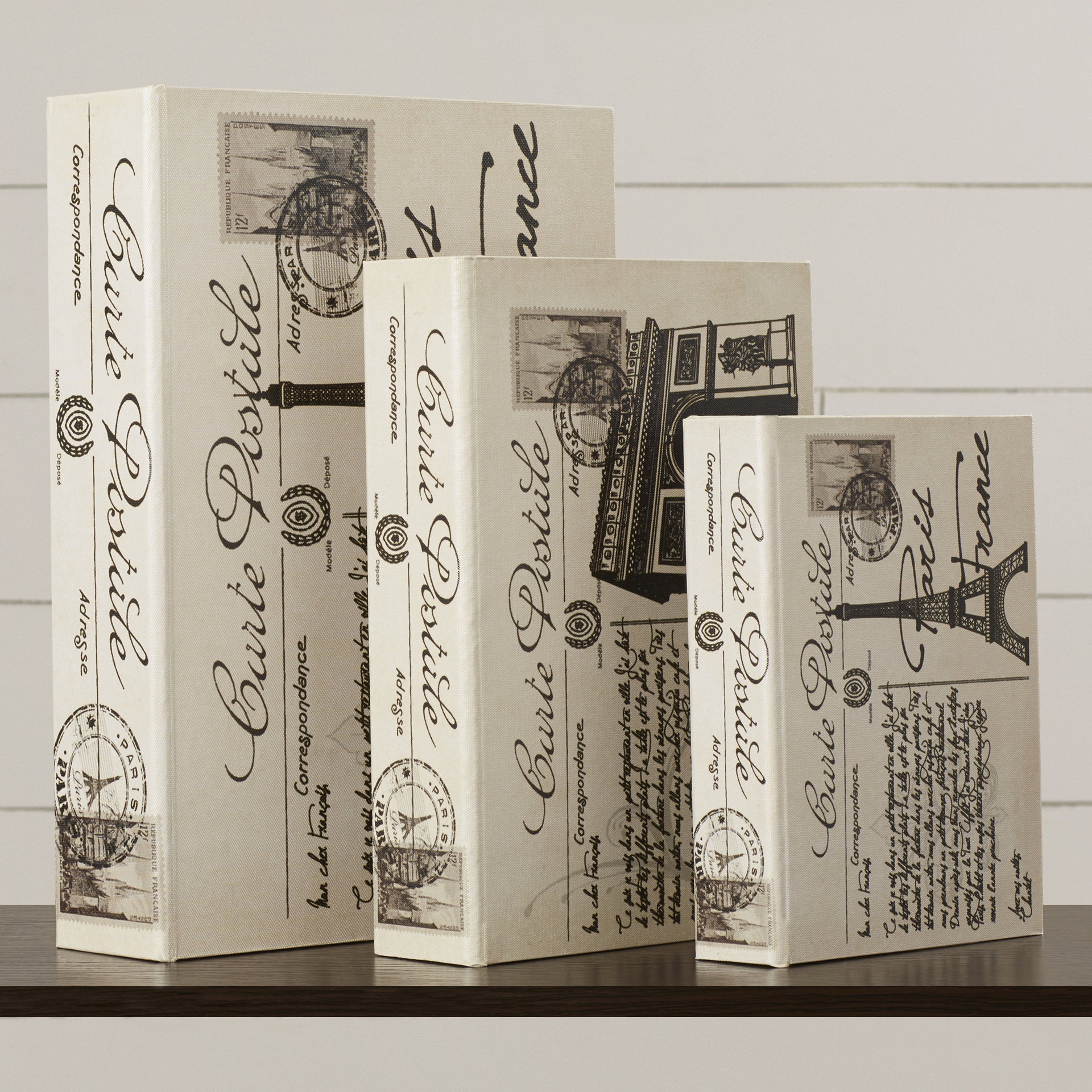 Aspire 3 Piece Paris Faux Book Box Set & Reviews Wayfair