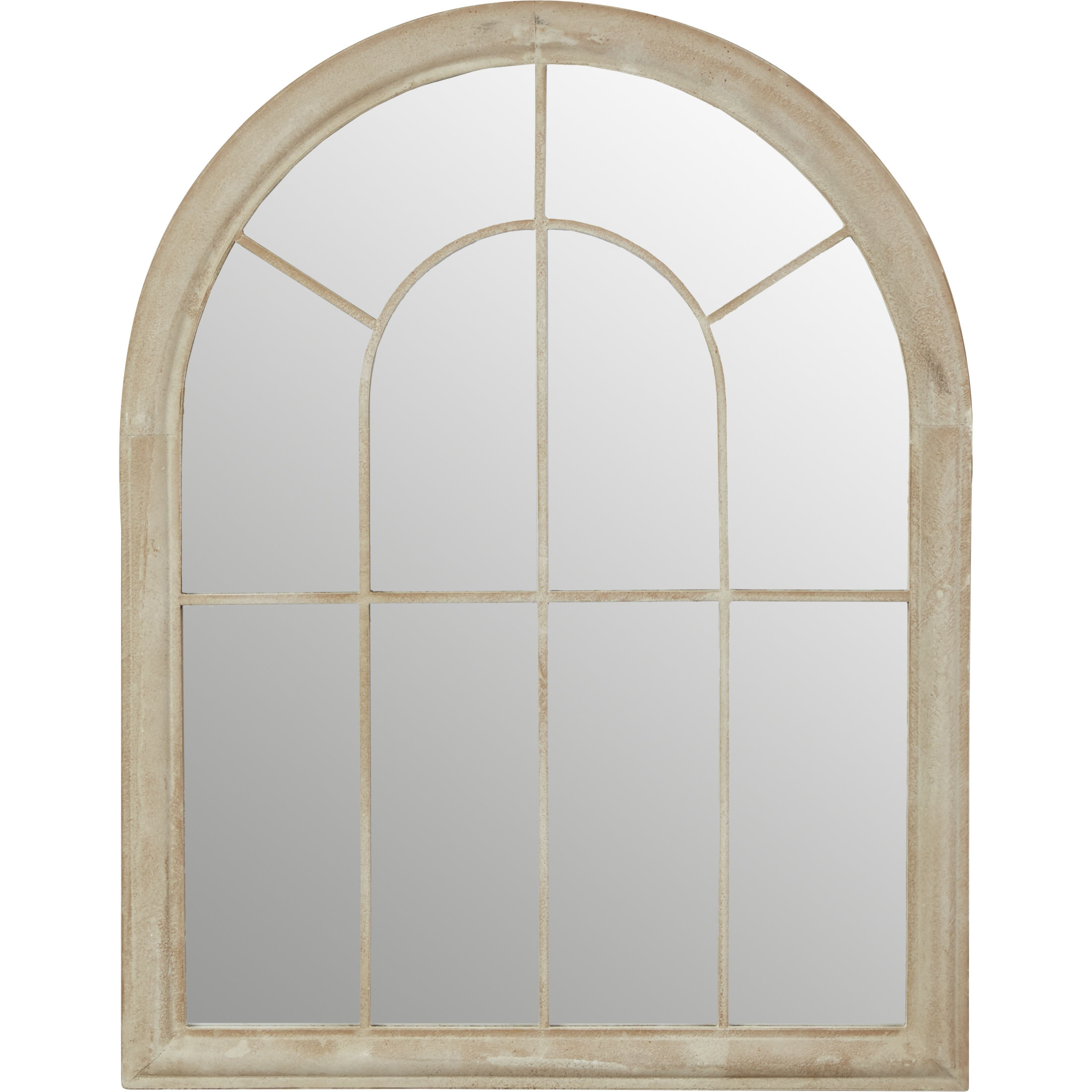 One Allium Way Round Top Windowpane Garden Mirror & Reviews Wayfair
