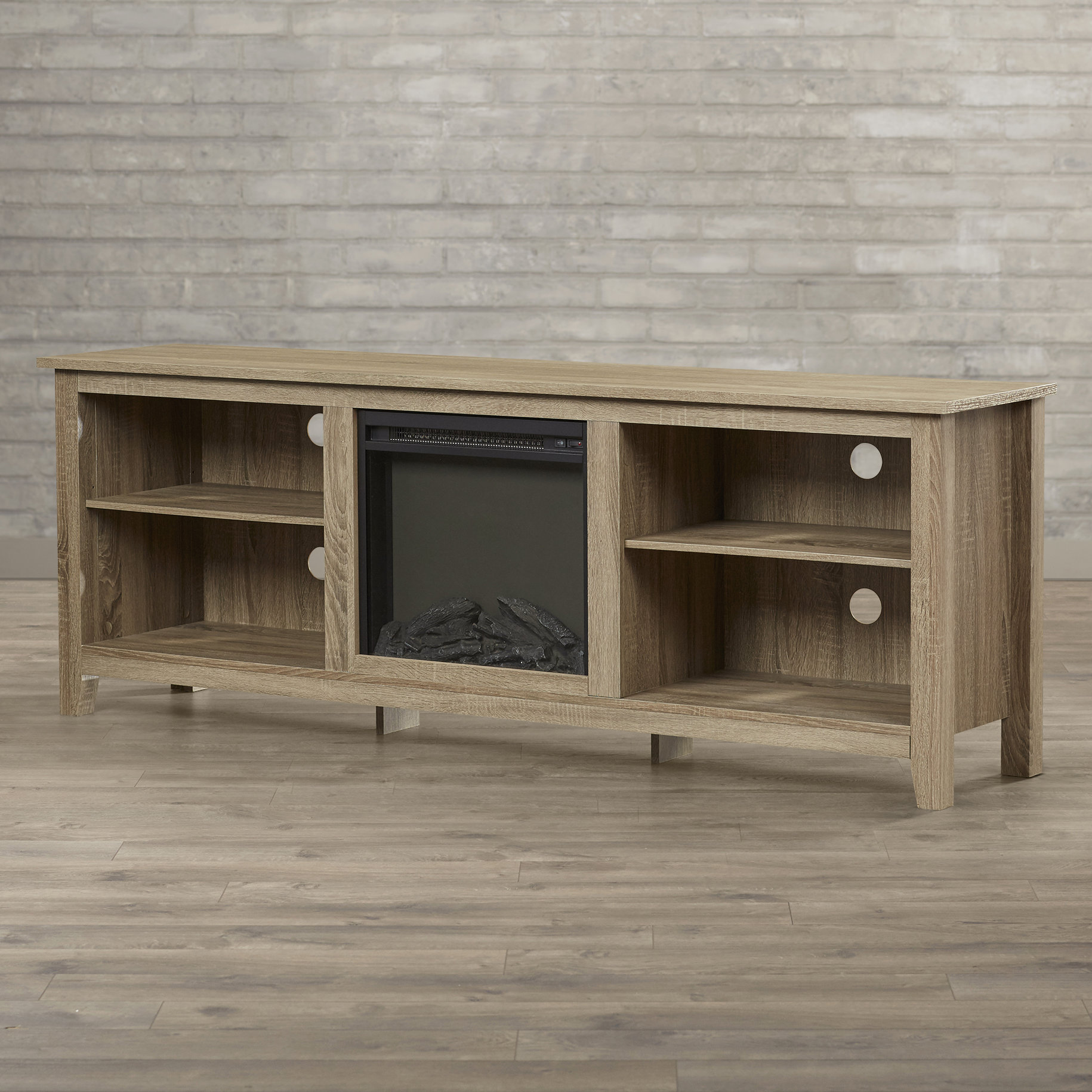 Beachcrest Home Sunbury TV Stand with Electric Fireplace & Reviews Wayfair