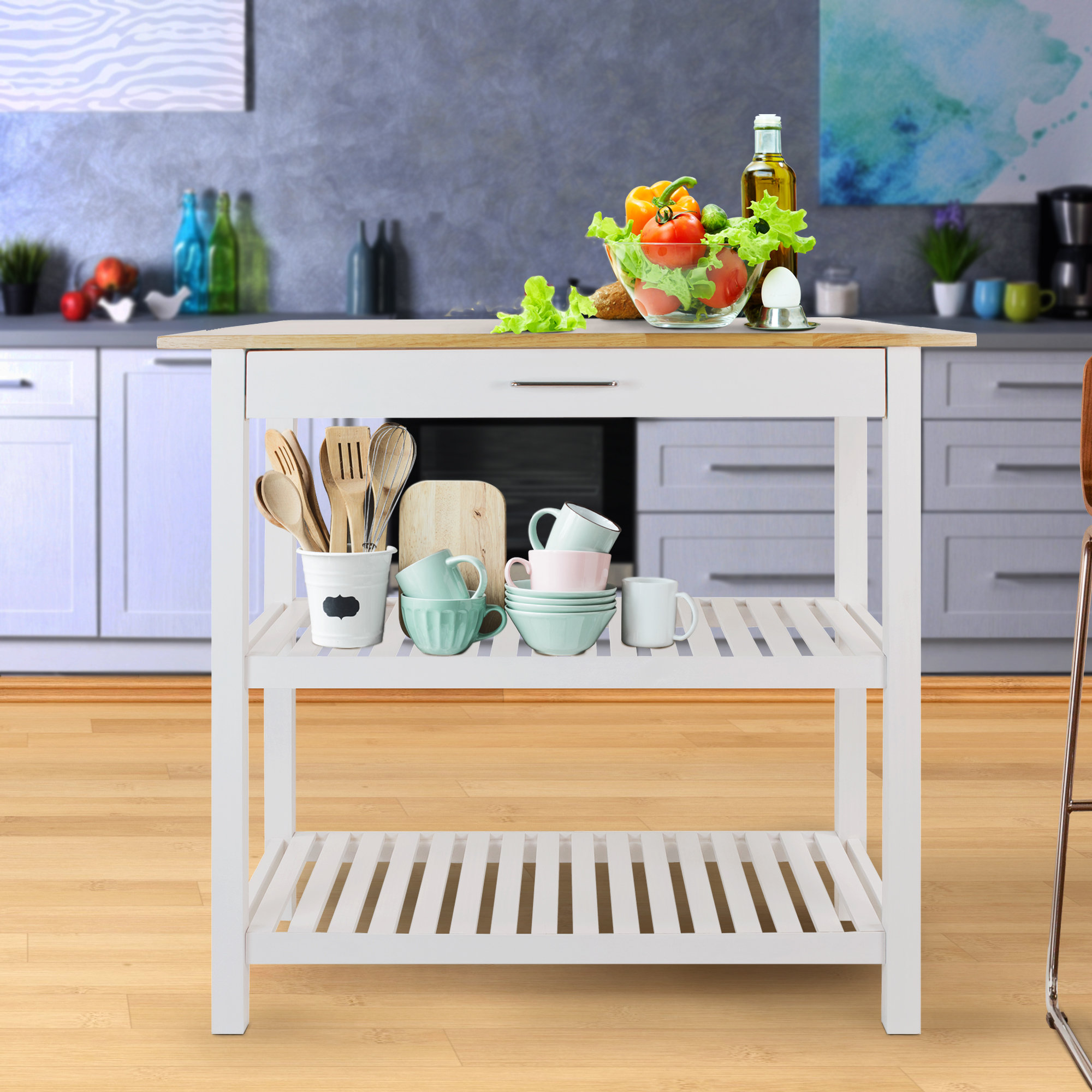 Beachcrest Home Lakeland Kitchen Island & Reviews Wayfair