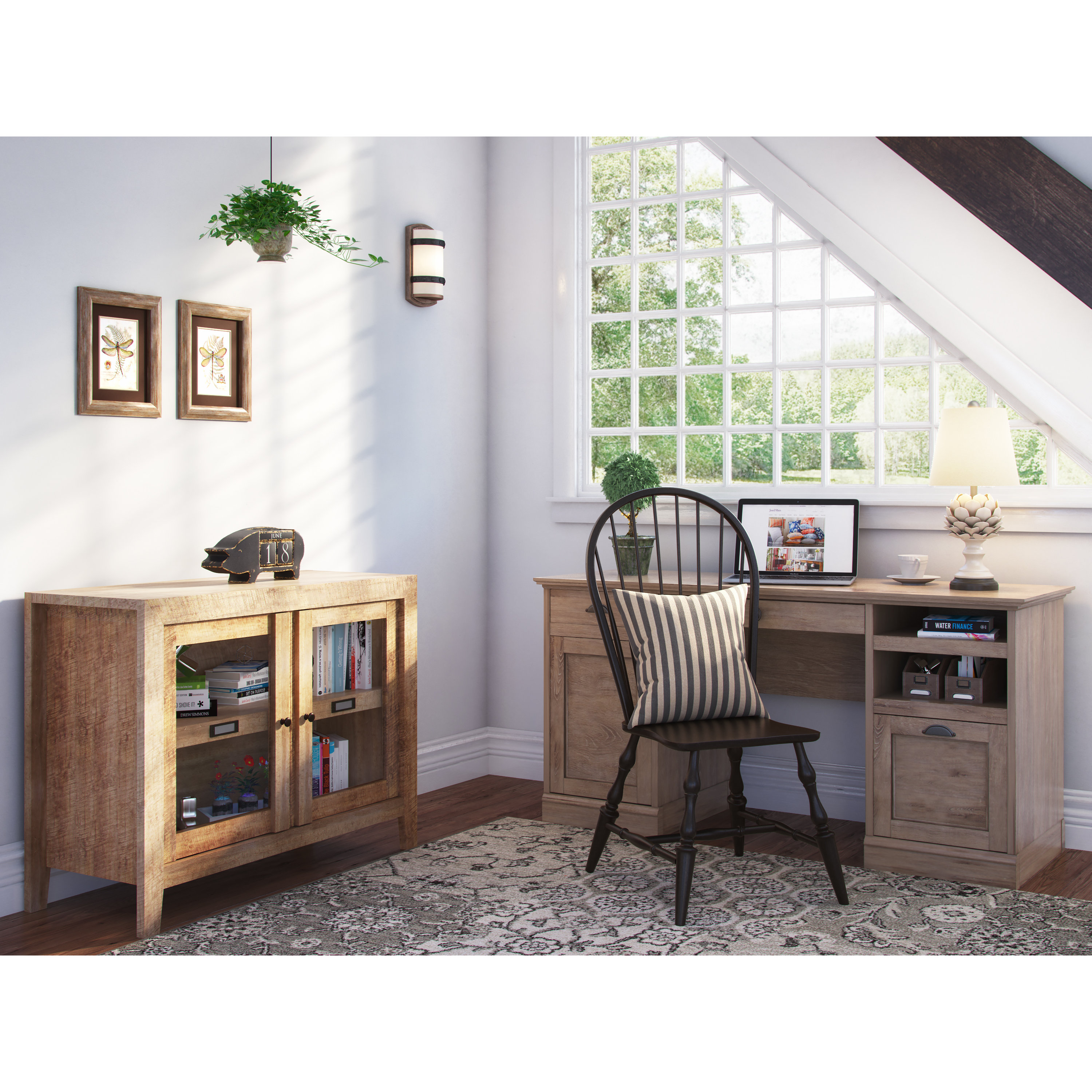 Beachcrest Home Bowerbank Executive Desk with File & Reviews Wayfair