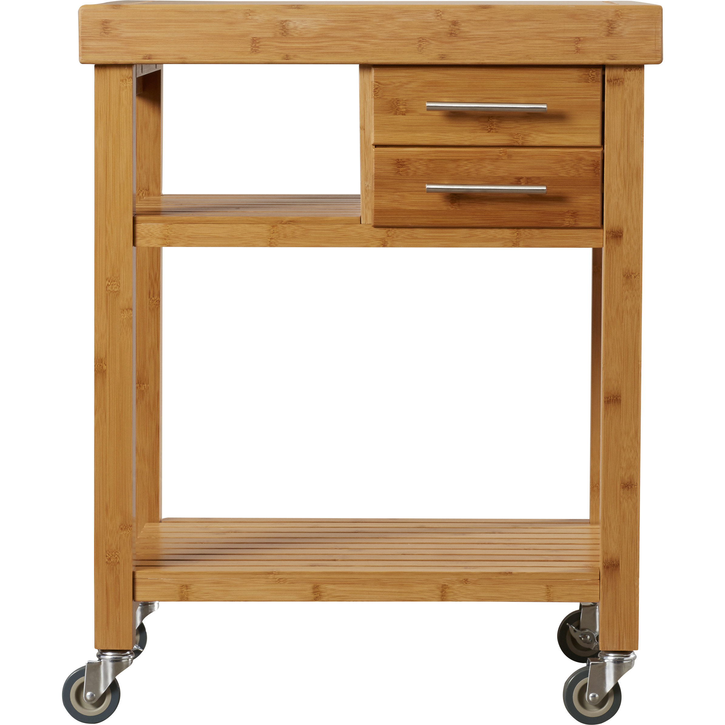 Loon Peak Powderhorn Kitchen Cart with Bamboo Top & Reviews Wayfair