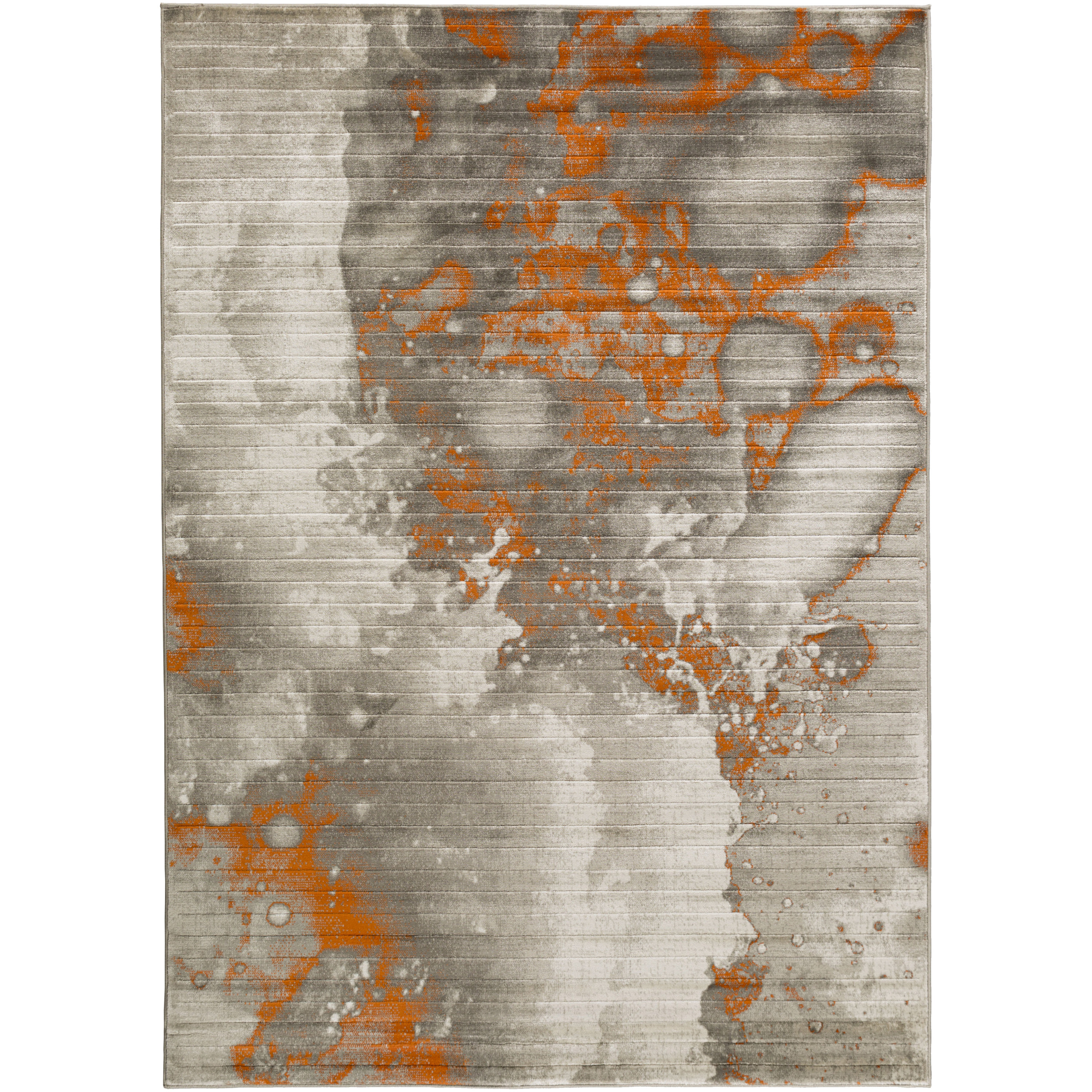 Trent Austin Design Chartwell Light Gray/Burnt Orange Area Rug