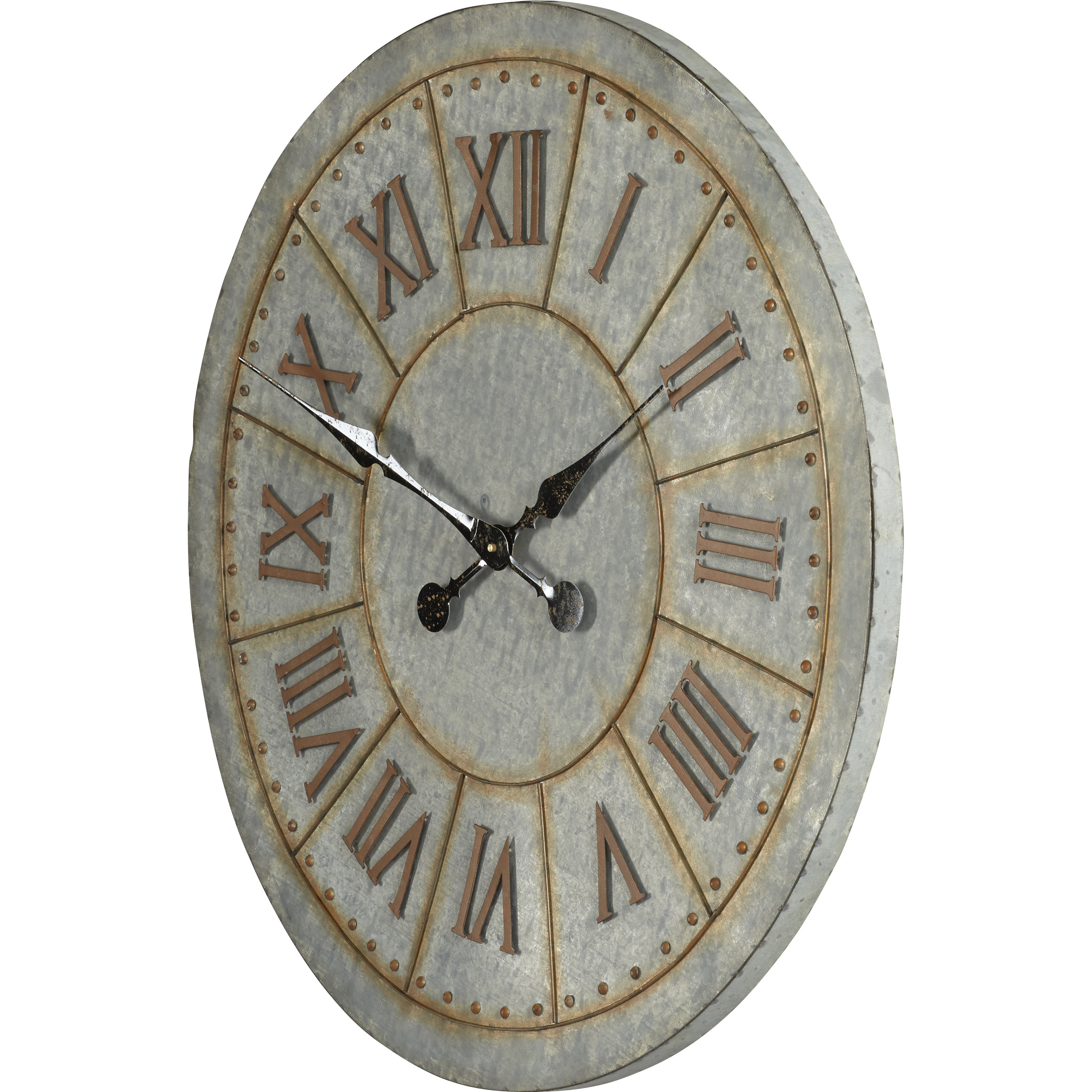 Trent Austin Design Oversized 32" Galvanized Wall Clock & Reviews Wayfair