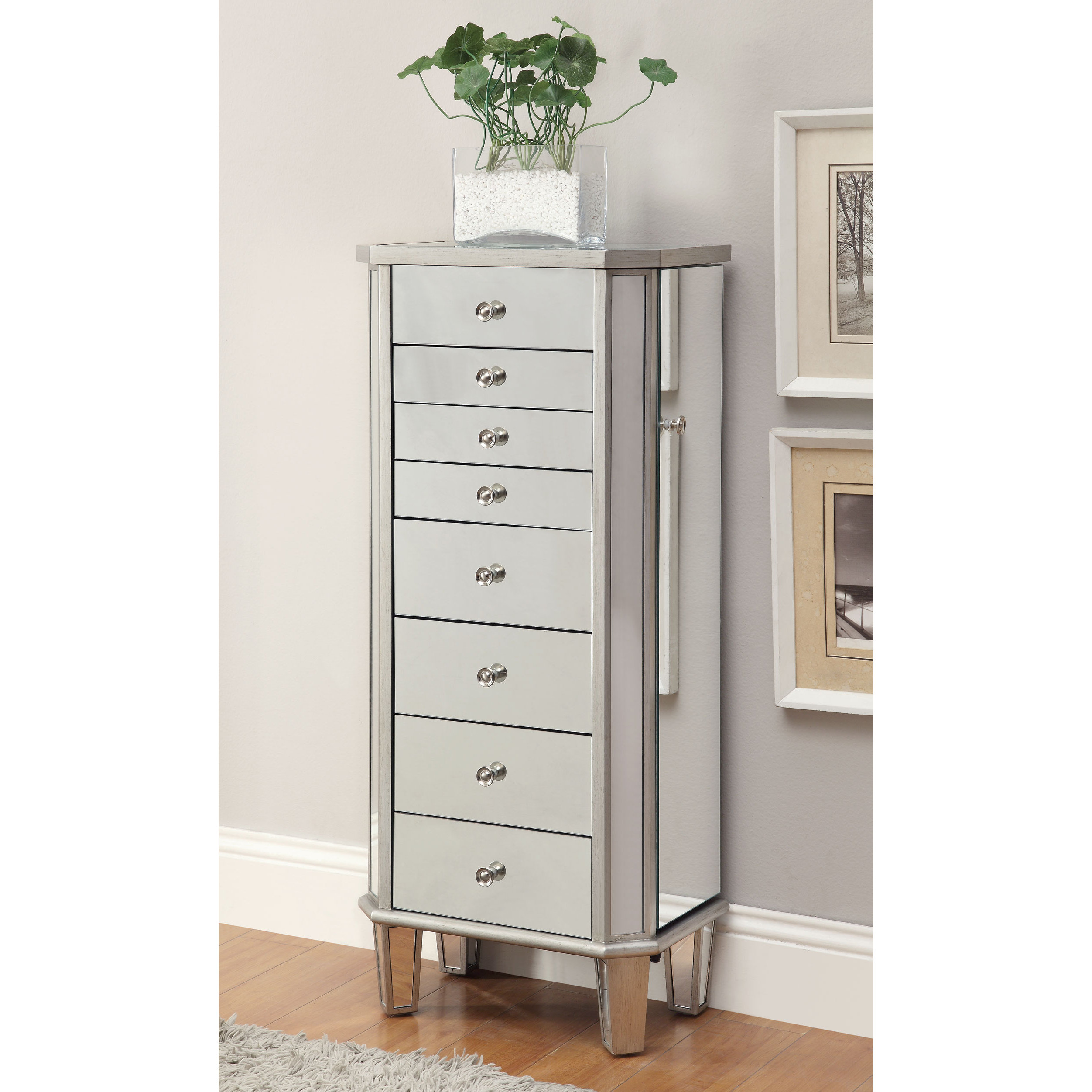 House of Hampton Rothwell Jewelry Armoire with Flip Top 